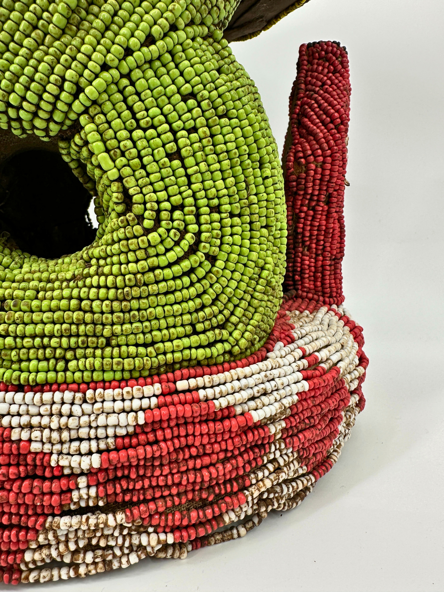 Bamileke Trade Bead Animal Stool
