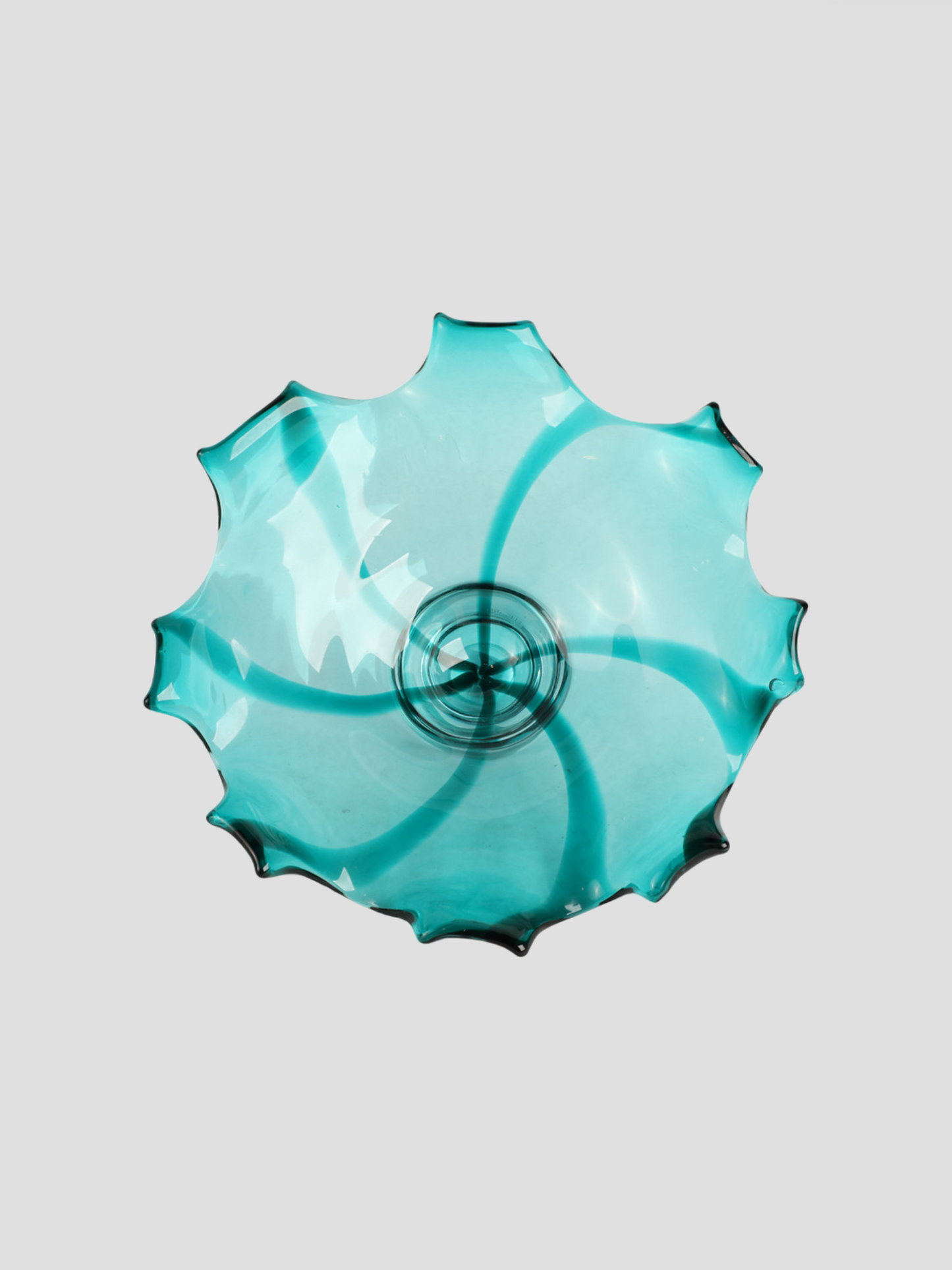 Blue Blown Glass Bowl