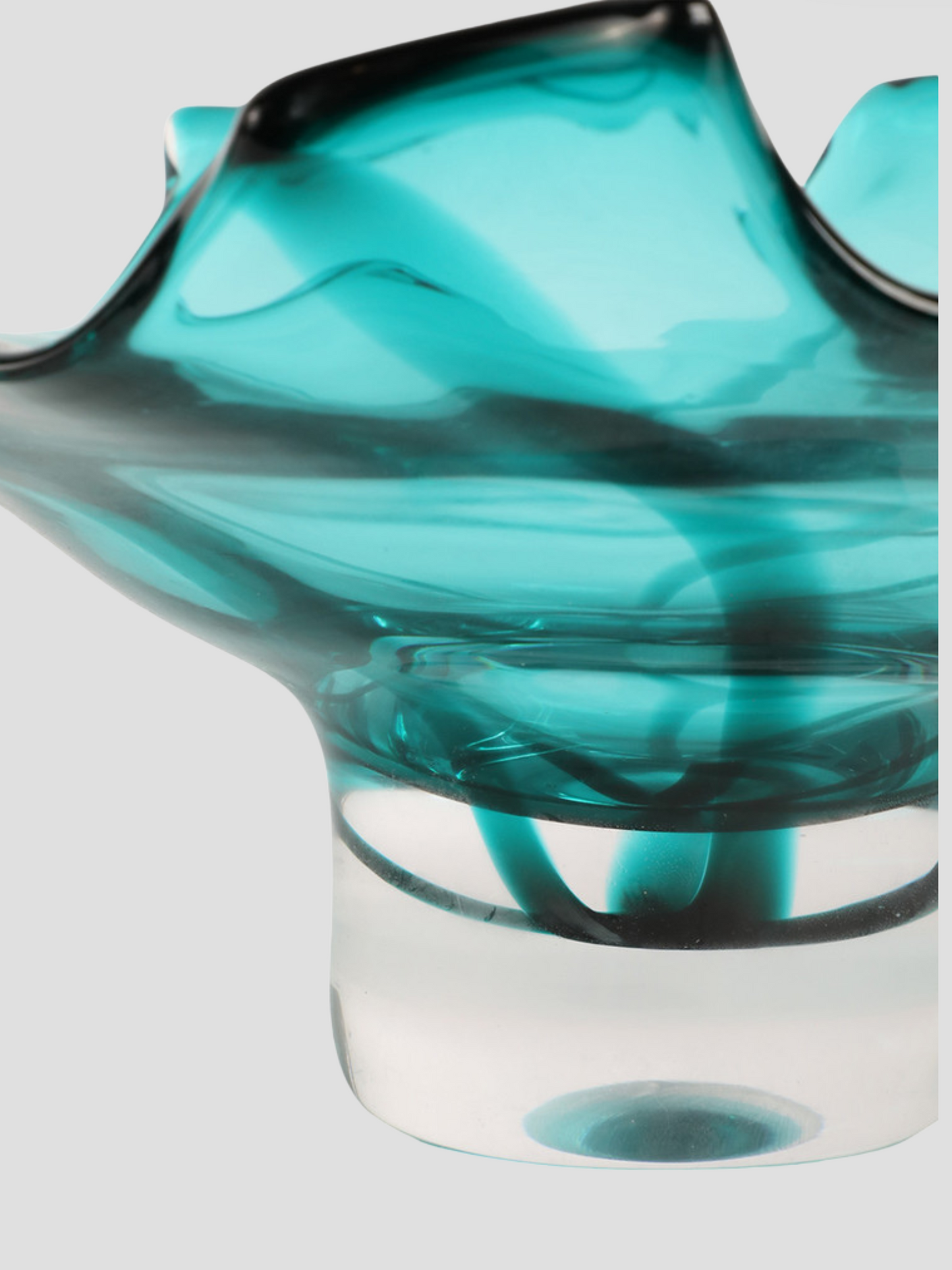 Blue Blown Glass Bowl