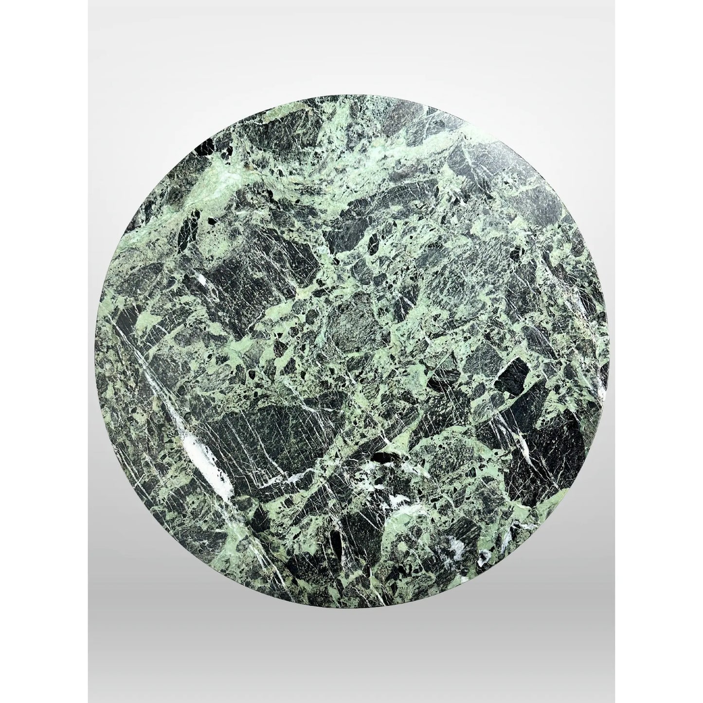 Italian Painted Table With Green Marble Top Vintage