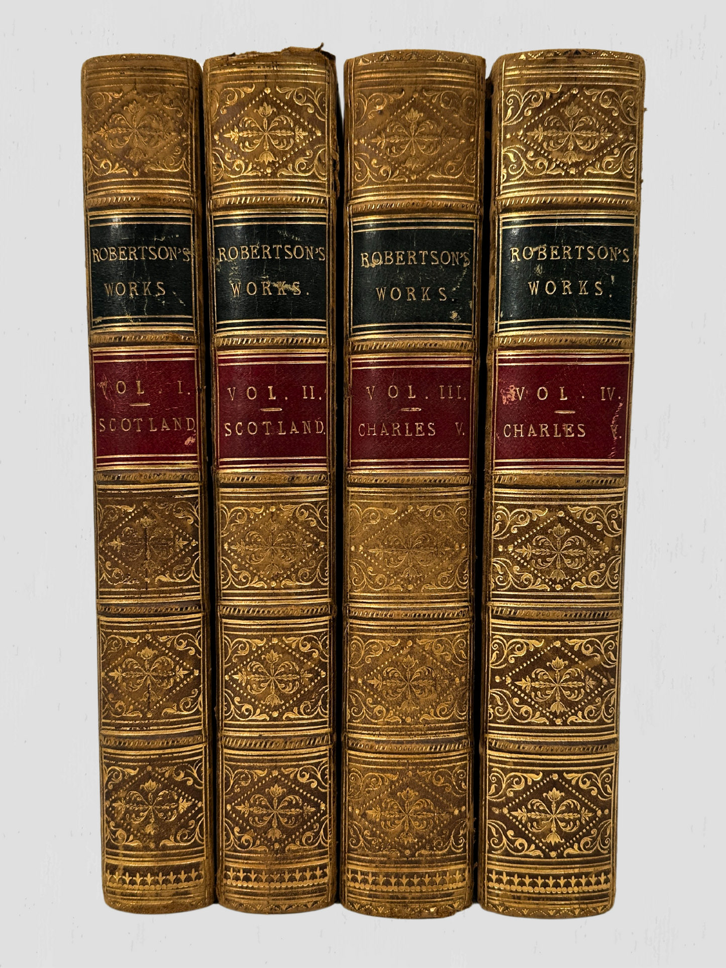 Antique The Works of William Robertson Books Set of 4