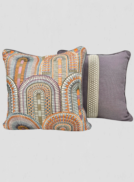 Modern Mosaic Pillow Pair