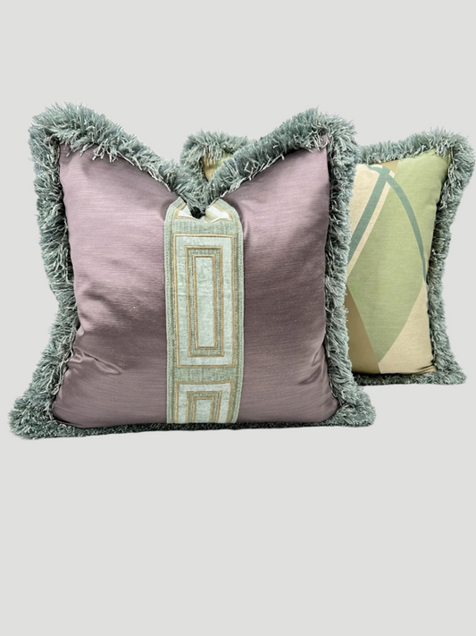 Manuel Canovas Geometric Diamond Pillow Pair