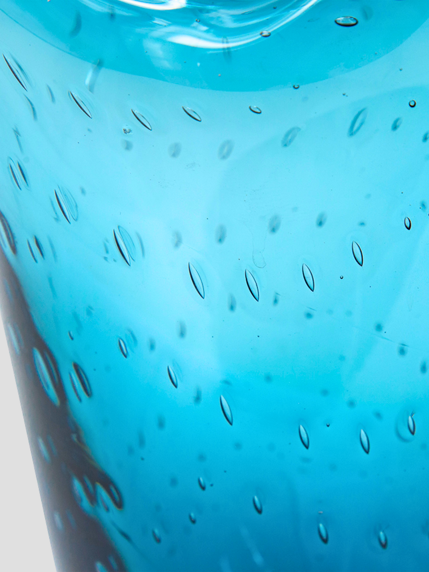 Small Artisan Blue Glass Vase