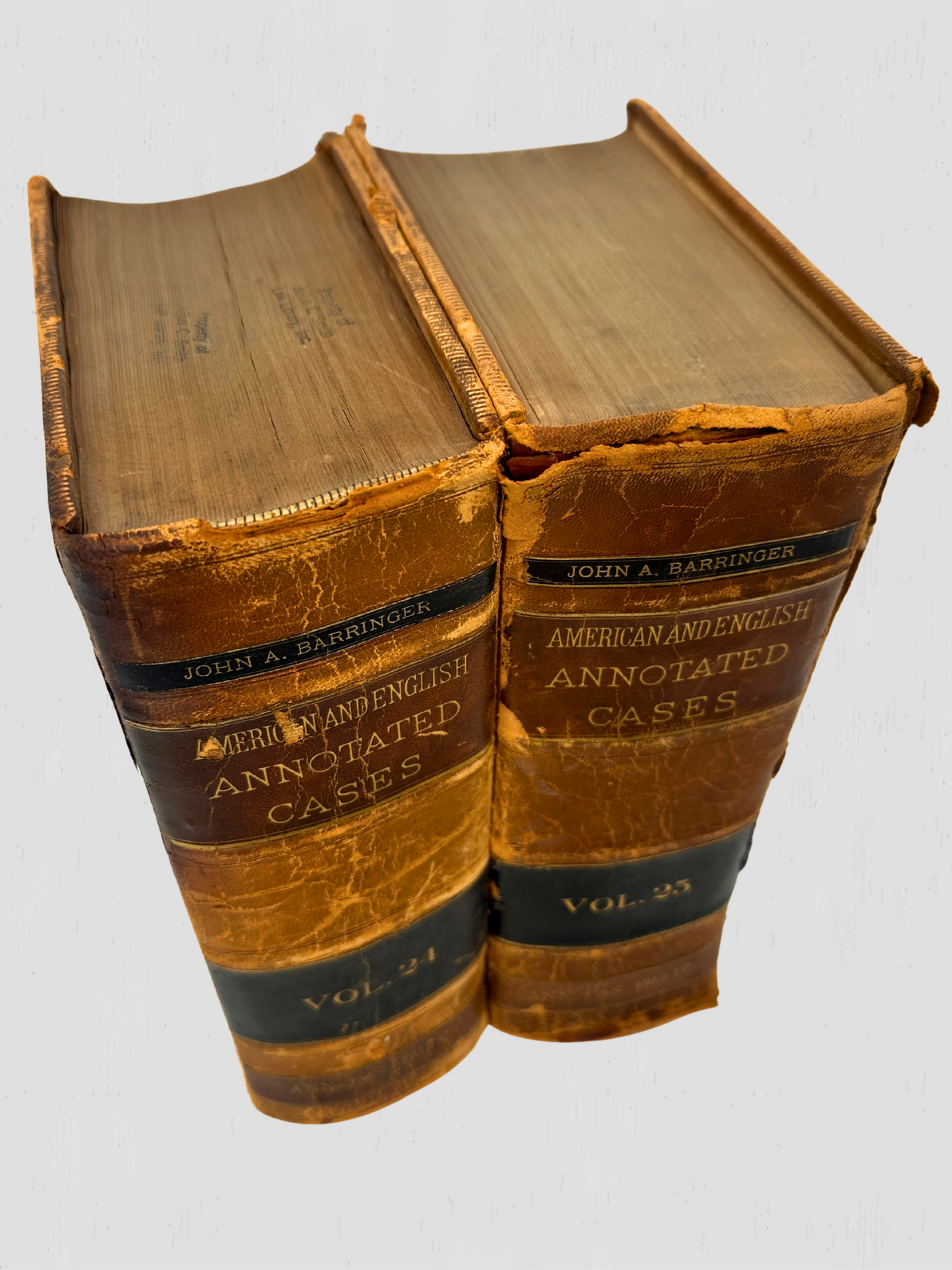 Antique Barringer American & English Annotated Cases Books