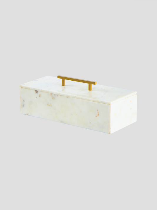 Large Lidded Marble Box