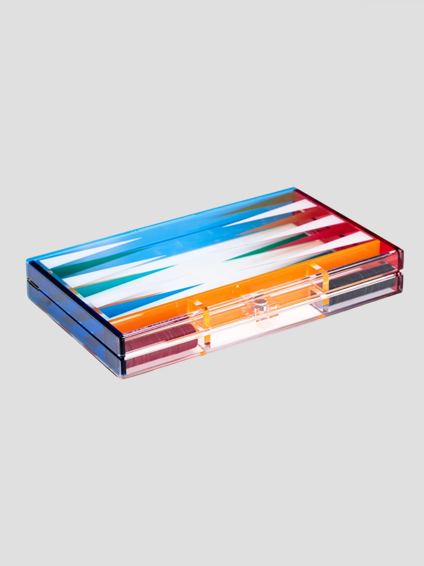 Acrylic Multicolor Backgammon Set