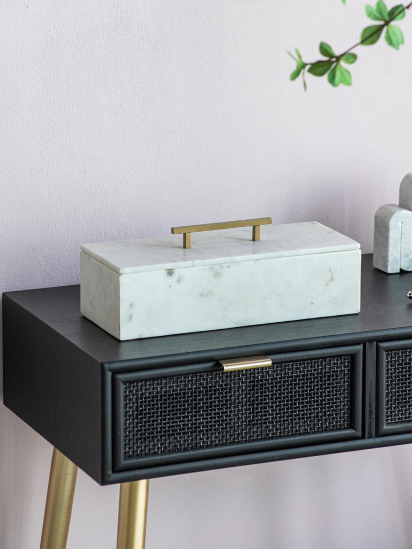 Large Lidded Marble Box
