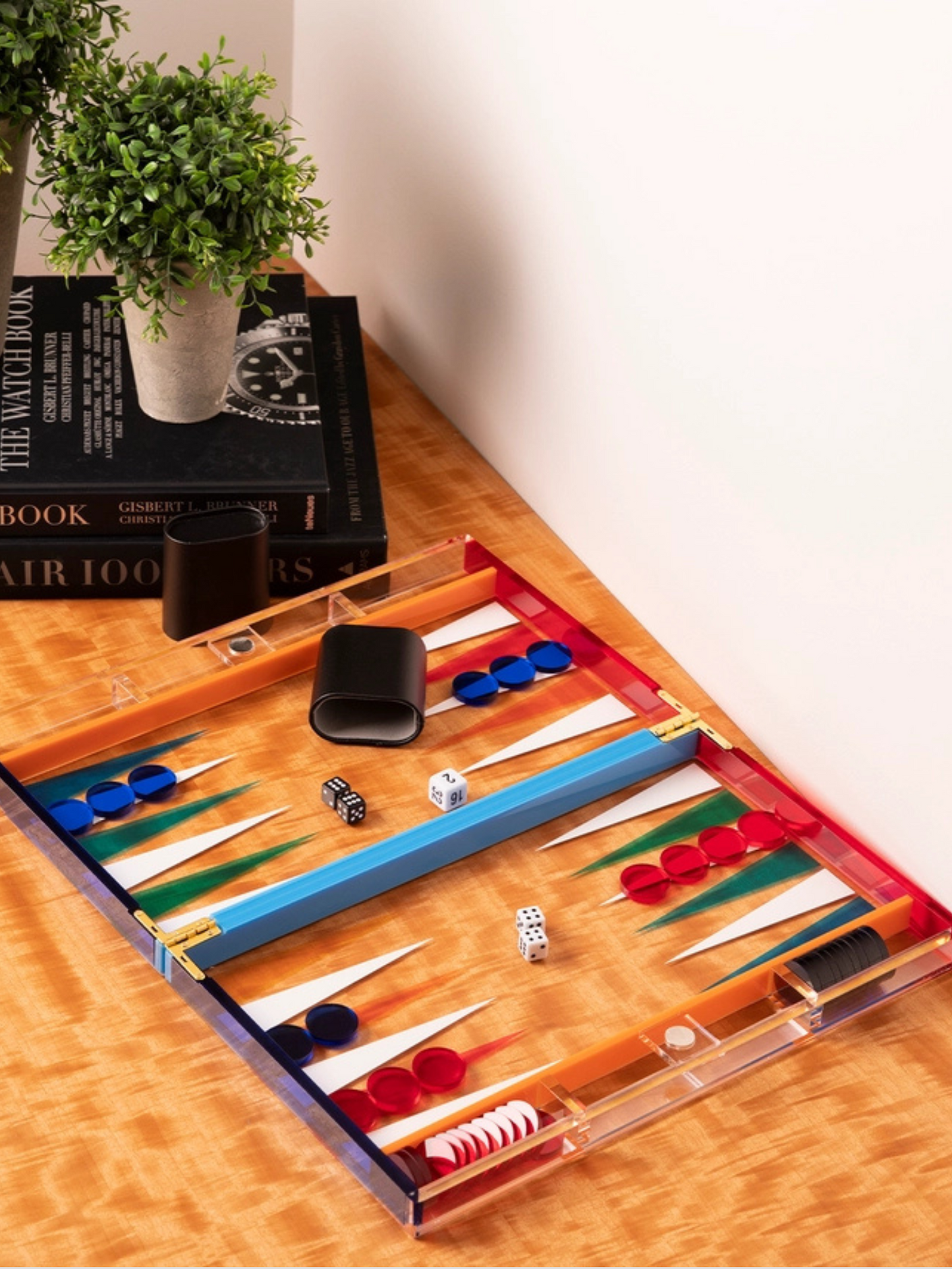 Acrylic Multicolor Backgammon Set