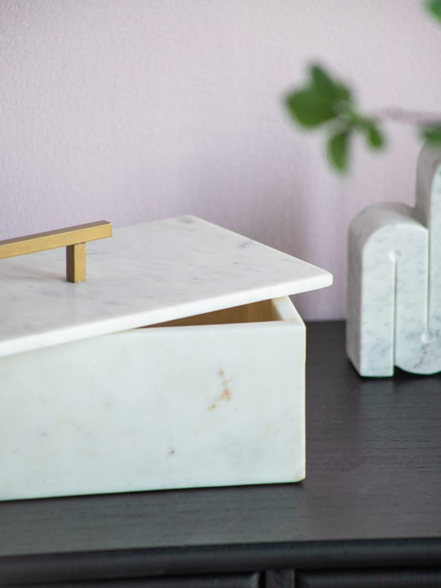 Large Lidded Marble Box