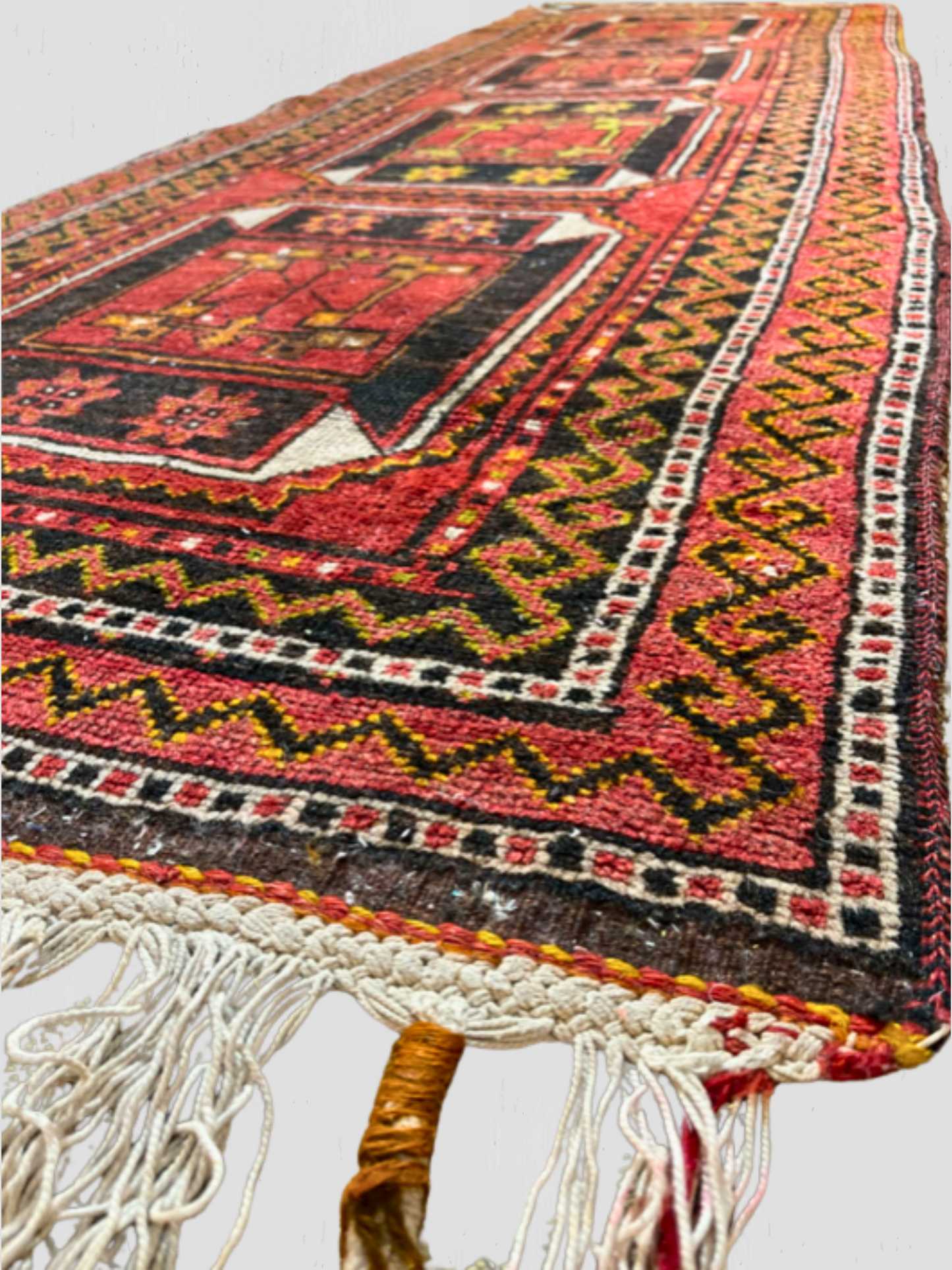 Hamadan Iranian Rug Red and Indigo