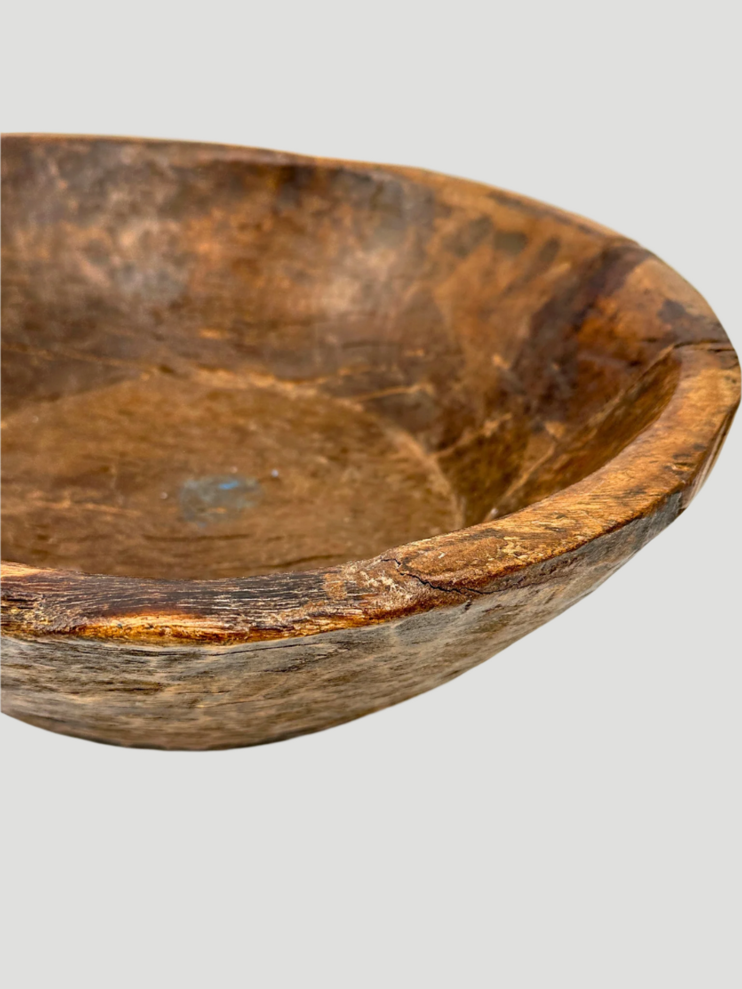 Antique Burl Fruitwood Bowl
