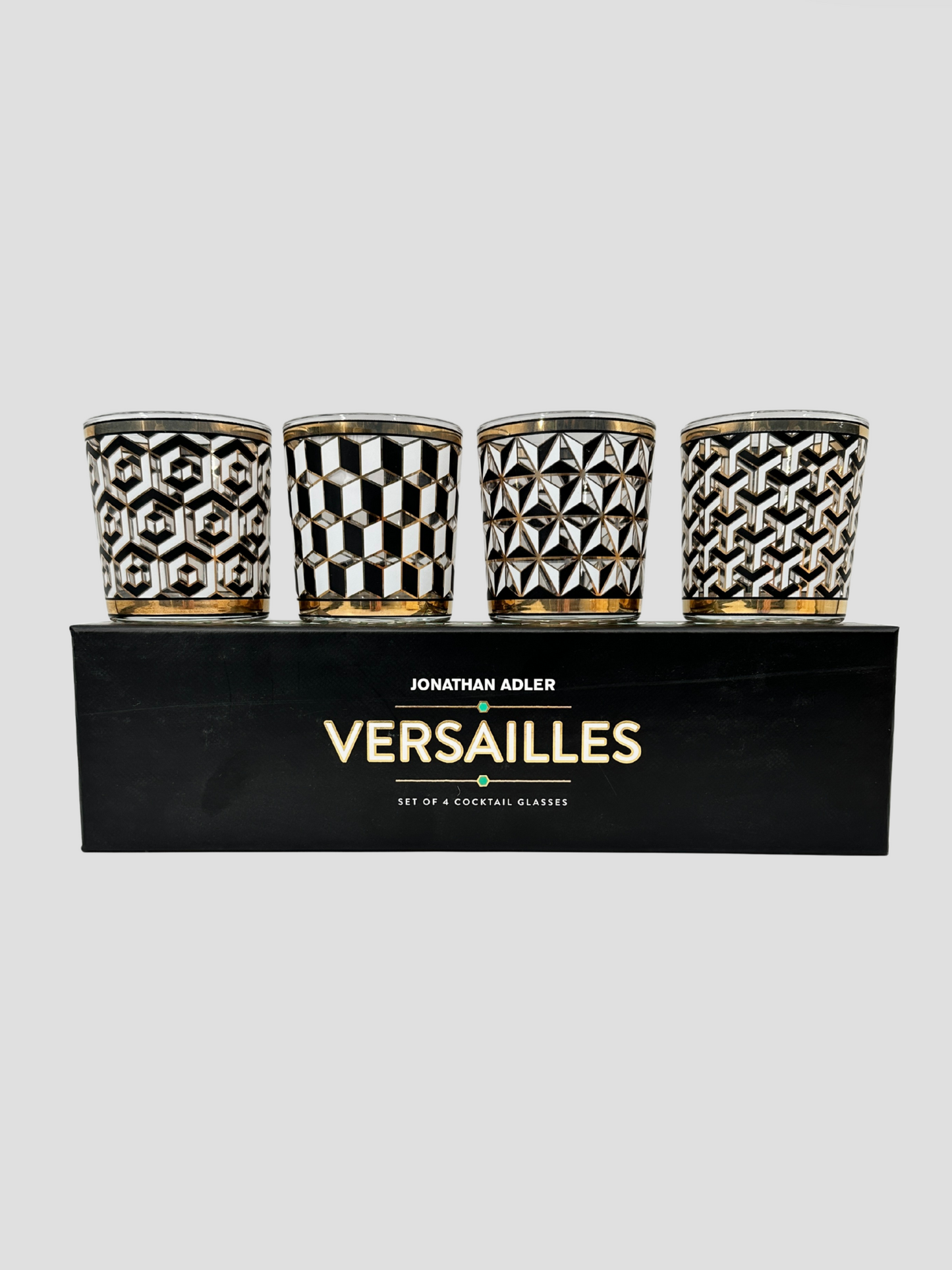 Jonathan Adler Versailles Glassware Set of 4