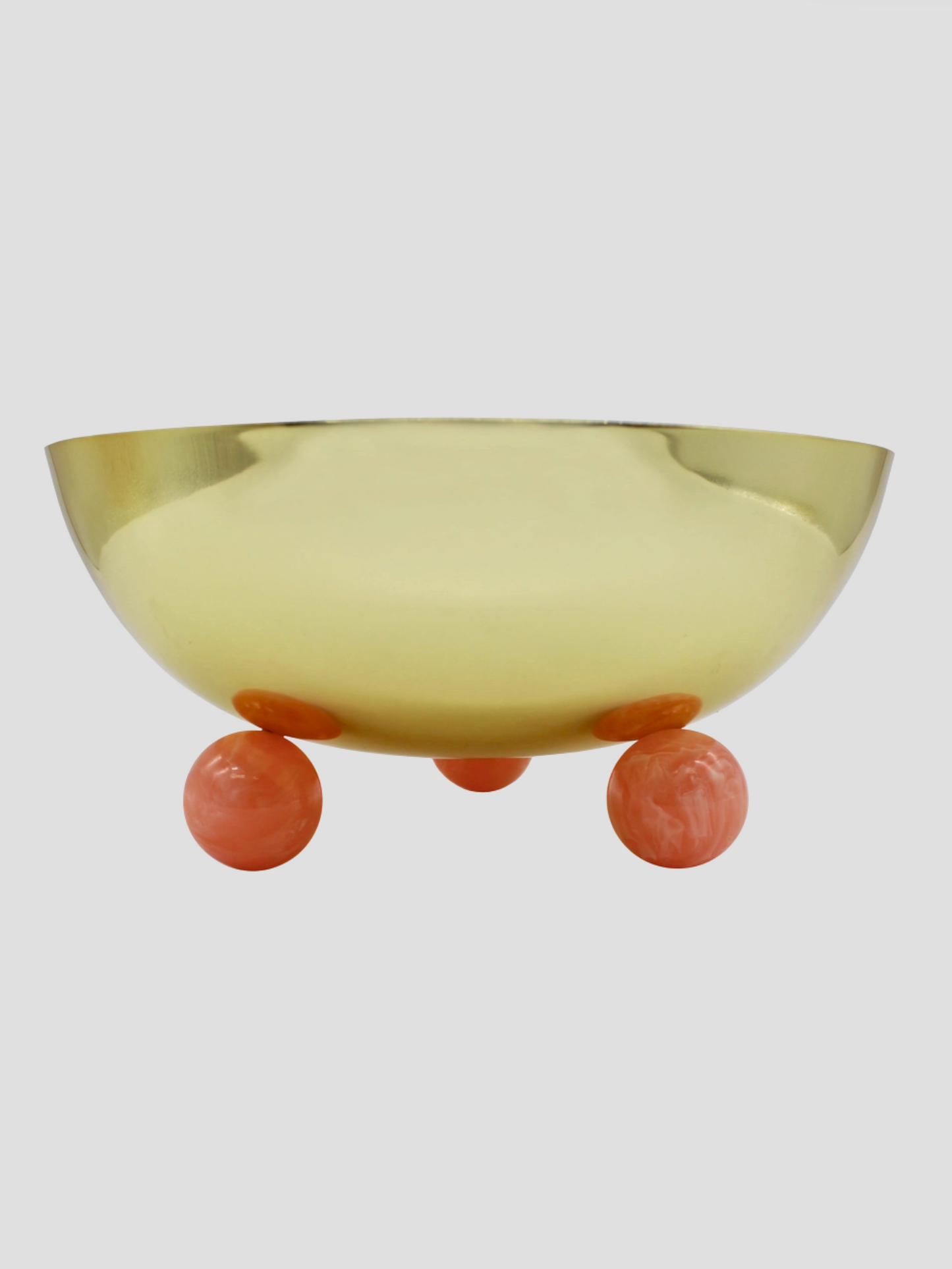 Hyaline Two-Tone 9" Bowl With Peach Resin Feet