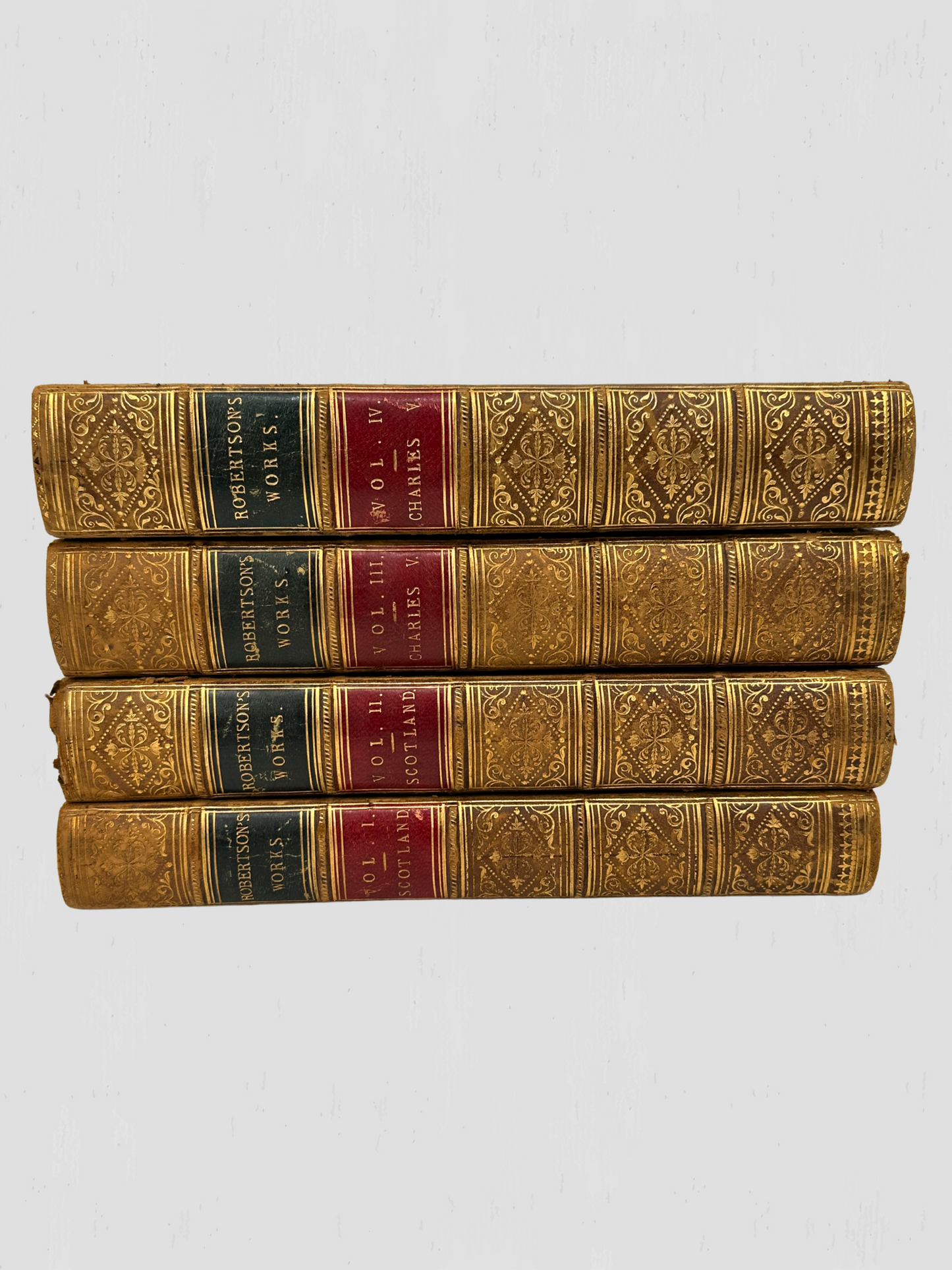 Antique The Works of William Robertson Books Set of 4