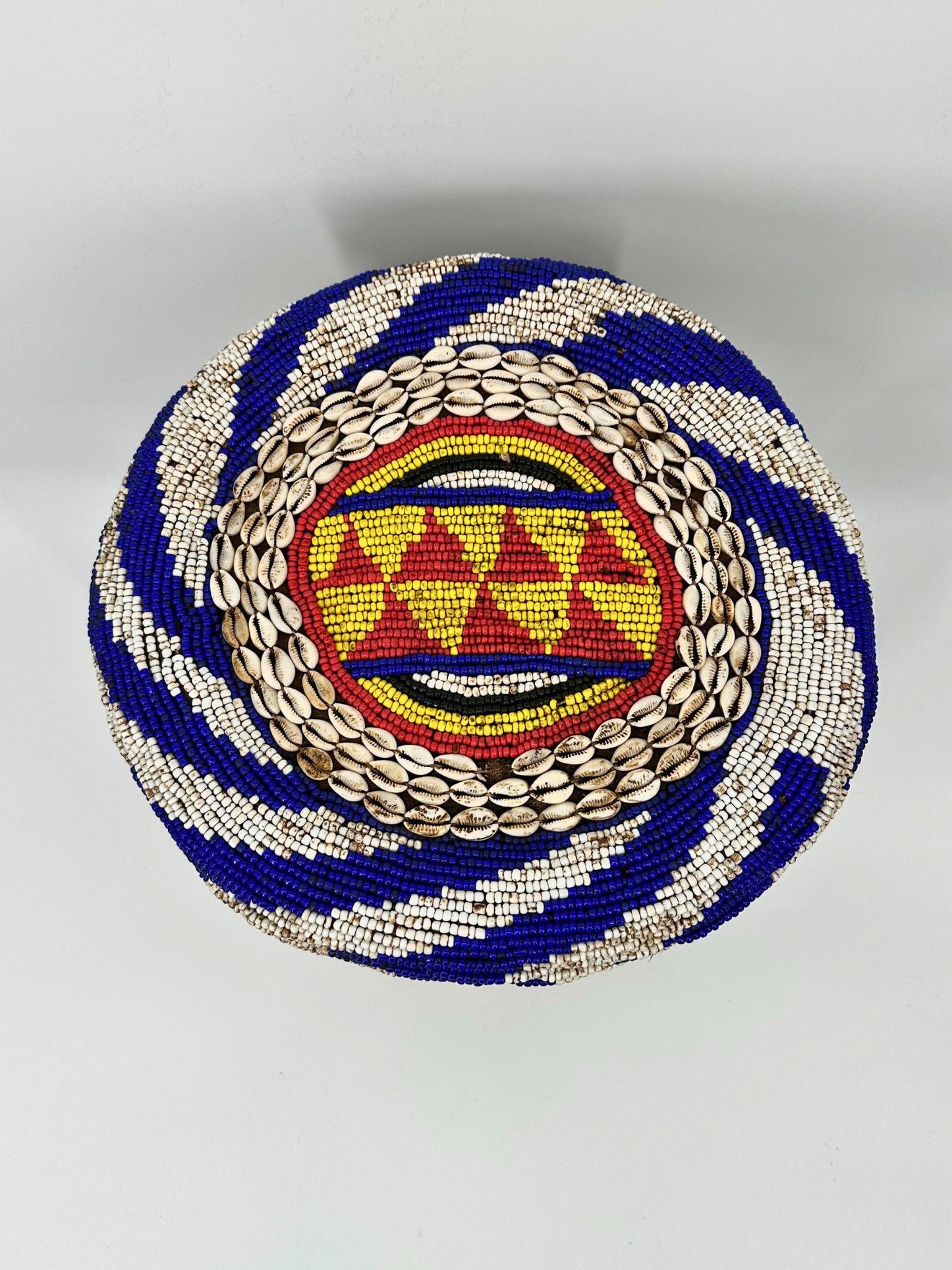 Bamileke Trade Bead Animal Stool