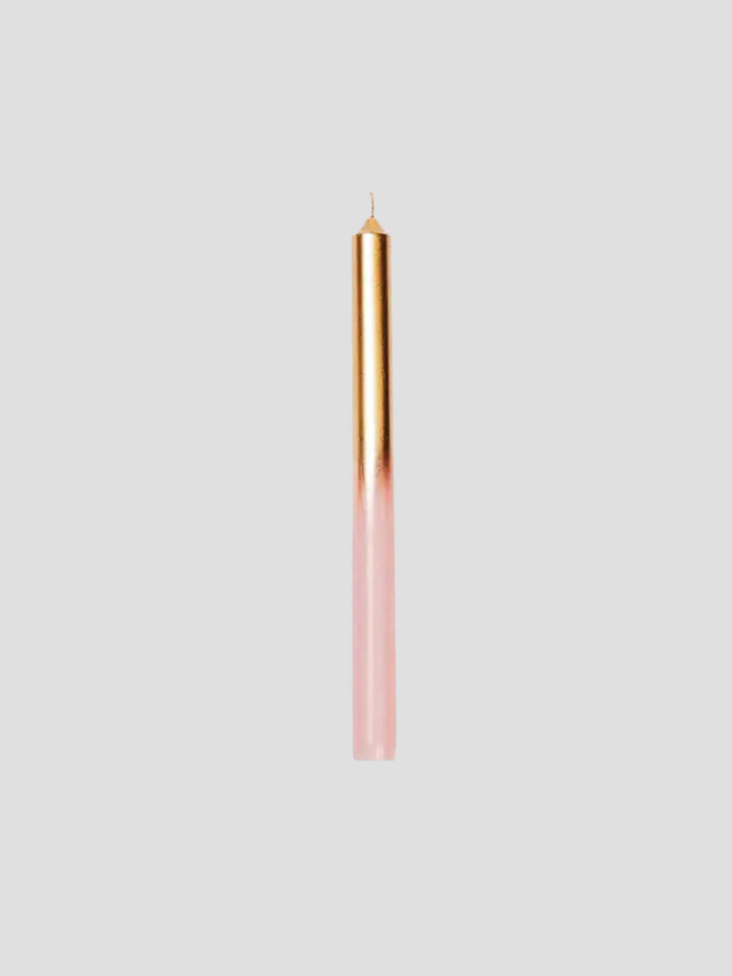 Light Pink & Gold Dip Dye Taper Candle Set of 4