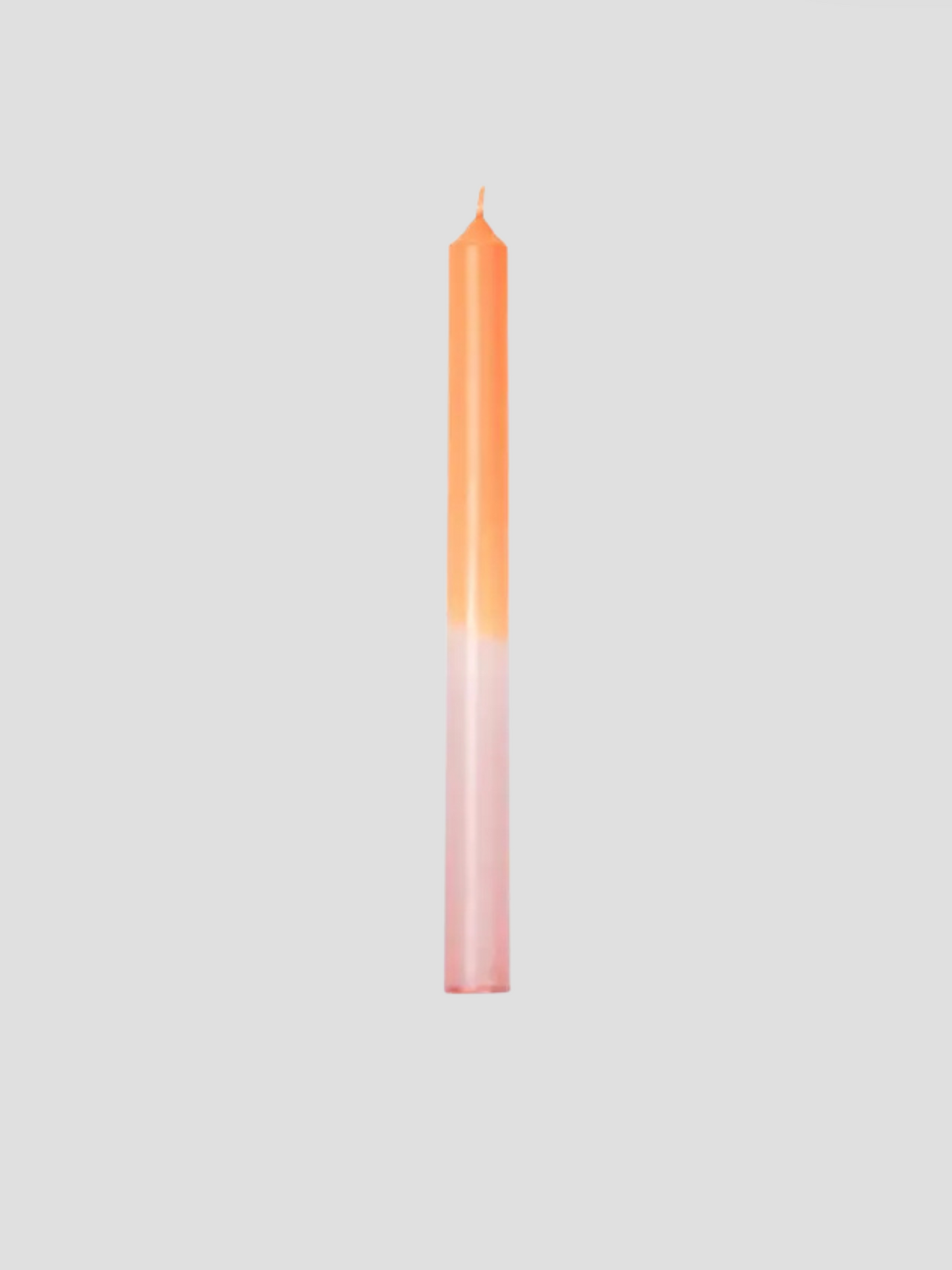 Light Pink & Orange Dip Dye Taper Candle Set of 4