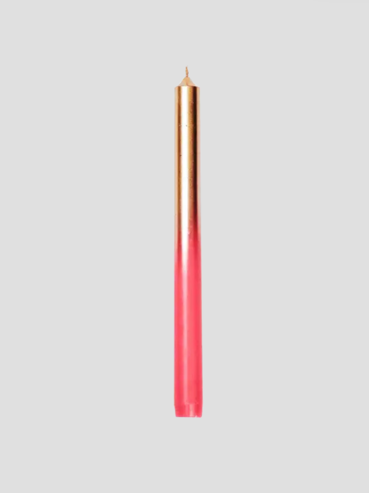Pink & Gold Dip Dye Taper Candle Set of 4