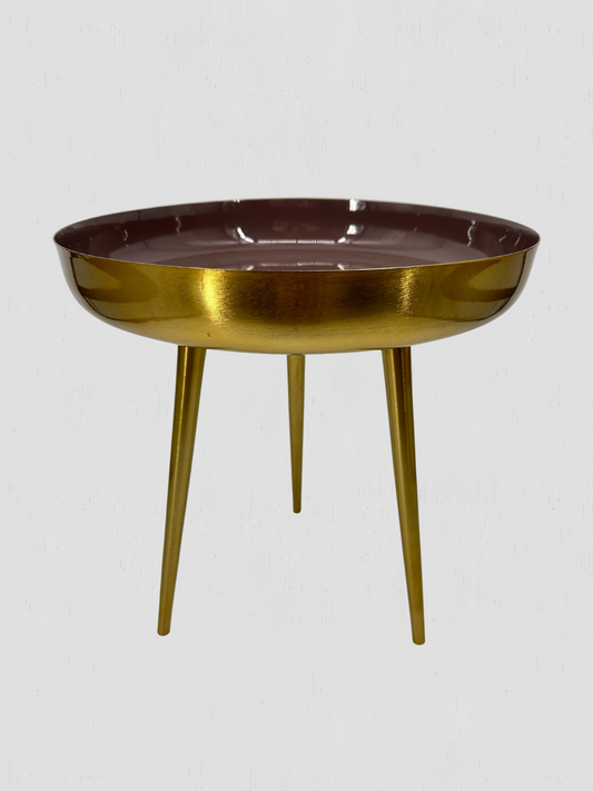 Danish Enamel Rose Drinks Table Small
