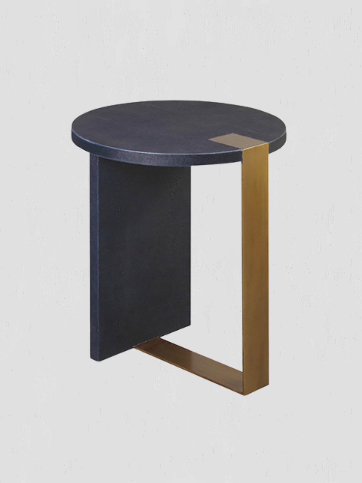 Harrington Navy Faux Shagreen Side Table