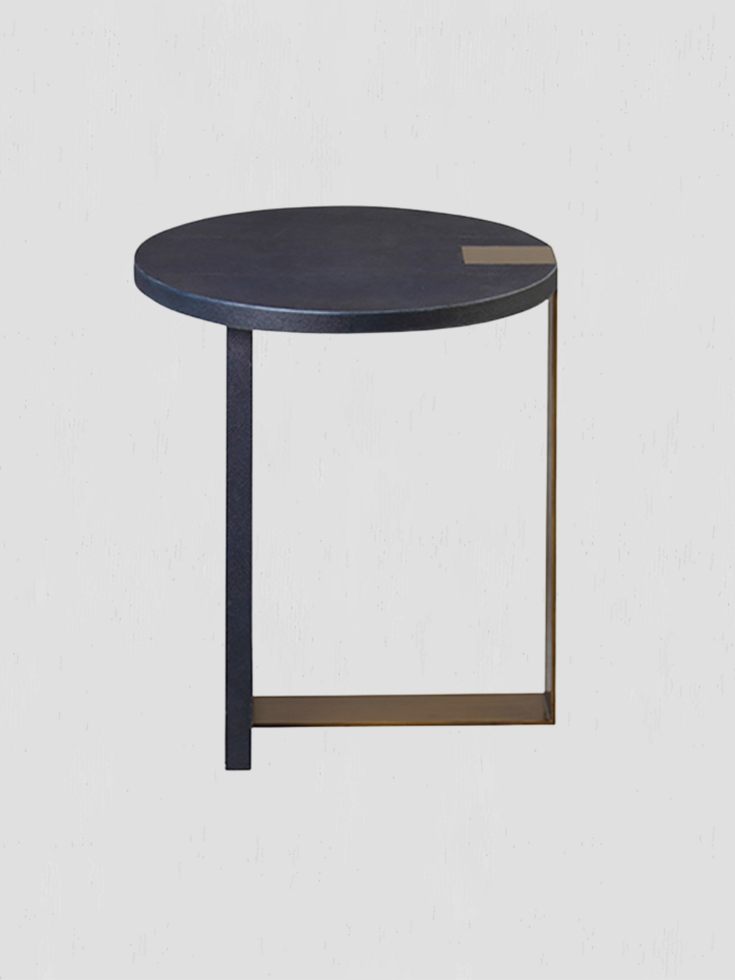 Harrington Navy Faux Shagreen Side Table