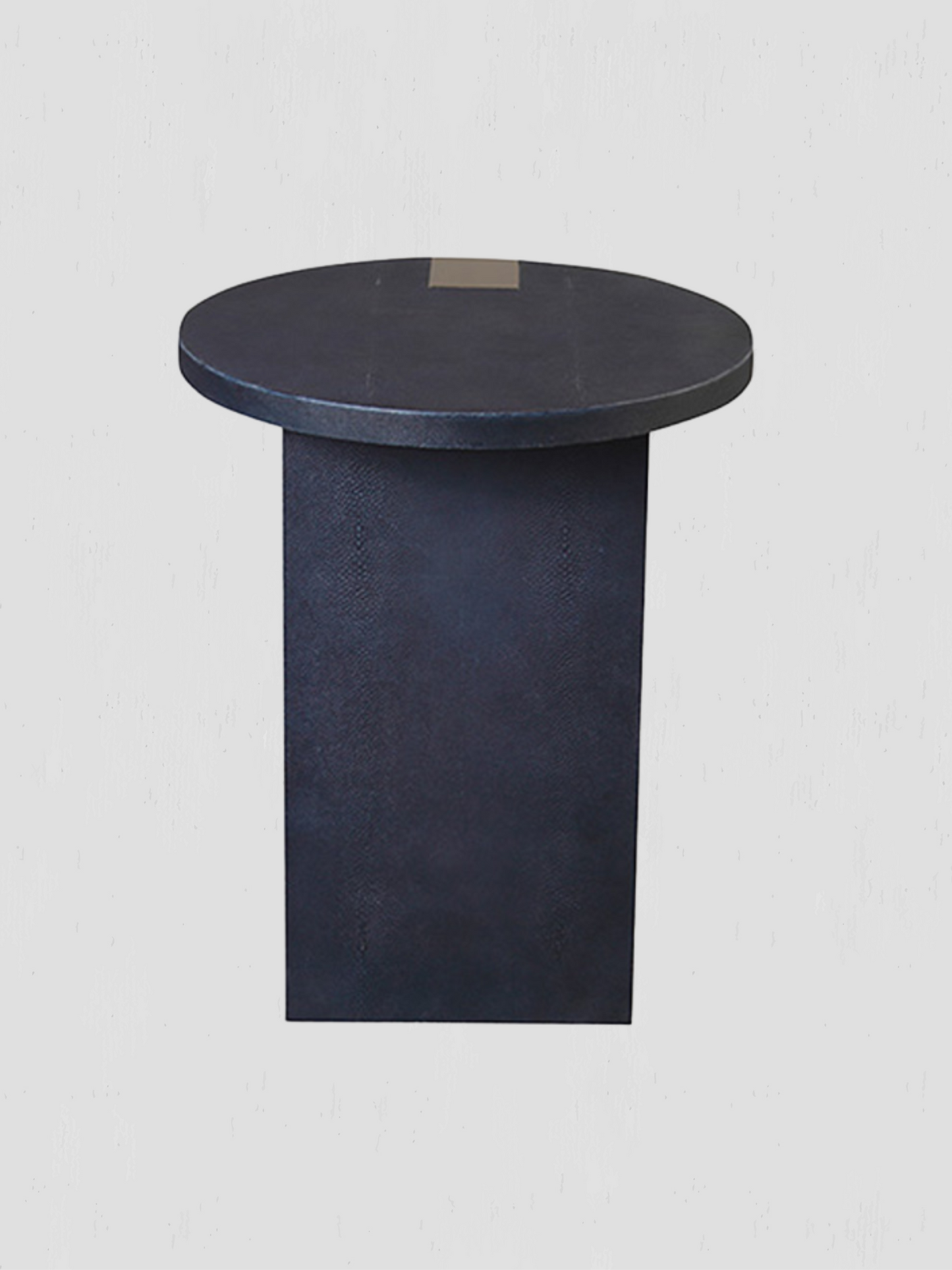 Harrington Navy Faux Shagreen Side Table