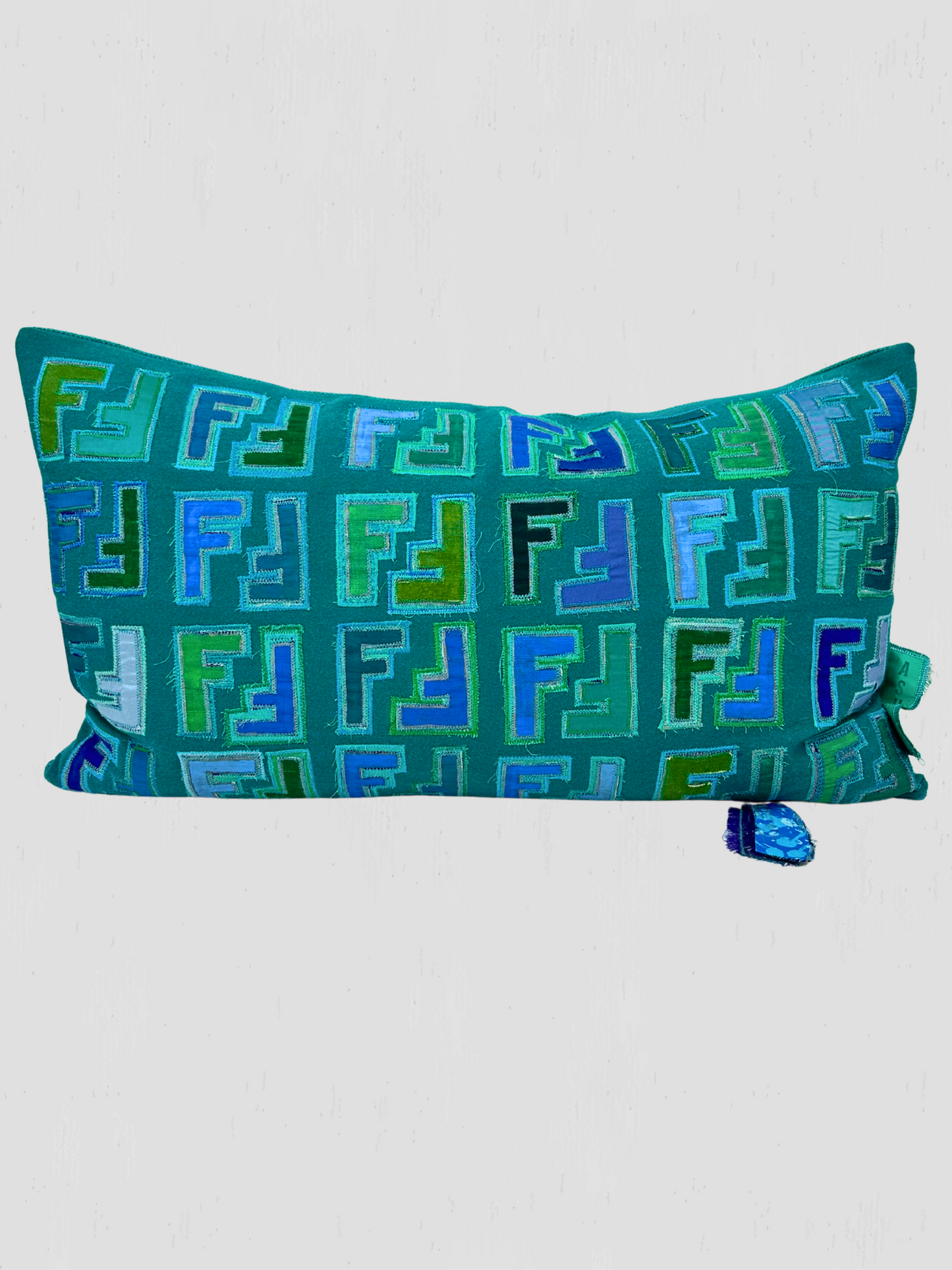 Custom Fendi Teal Pillow