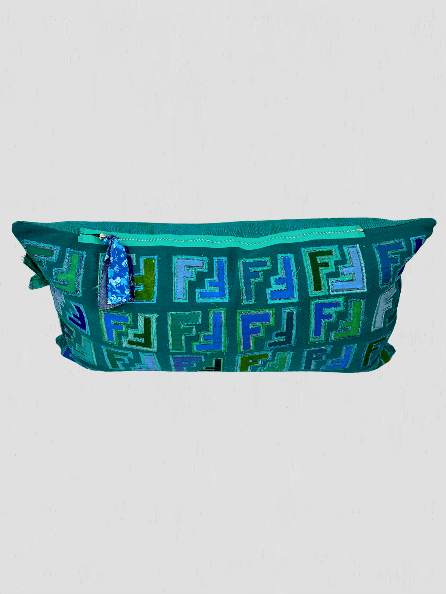 Custom Fendi Teal Pillow