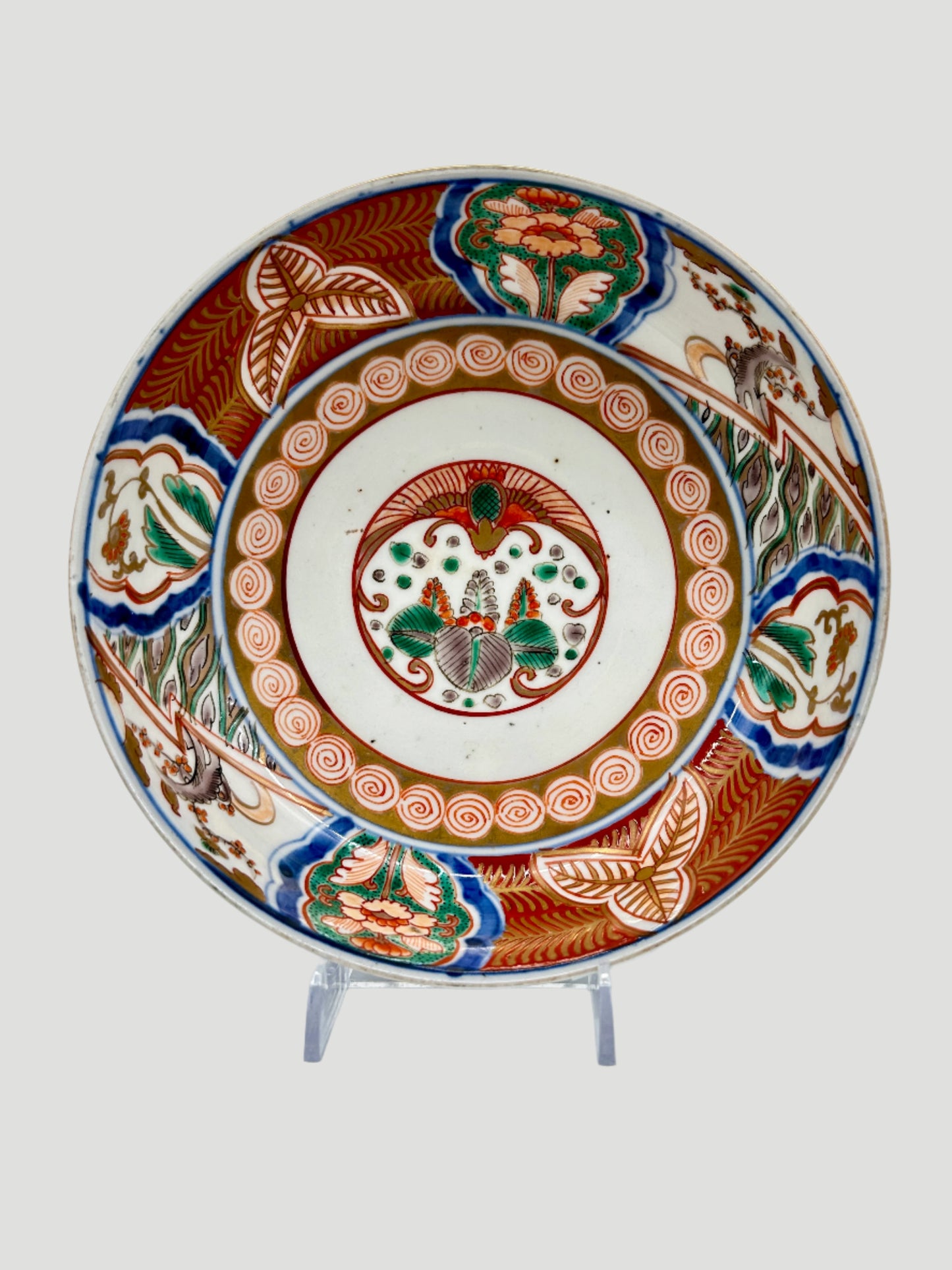 Imari Footed Decorative Porcelain Bowl Hand Painted