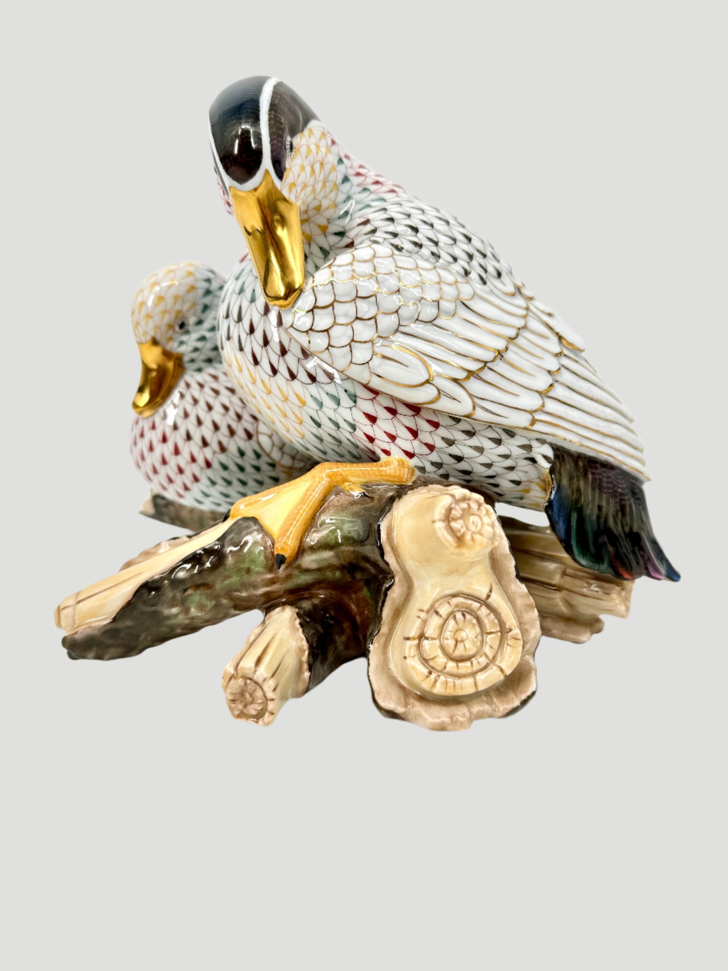 Herend Porcelain Hand Painted Canadian Ducks Limited Edition