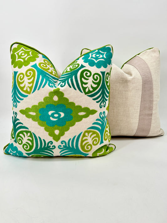 Manuel Canovas Embroidered Pillow Pair