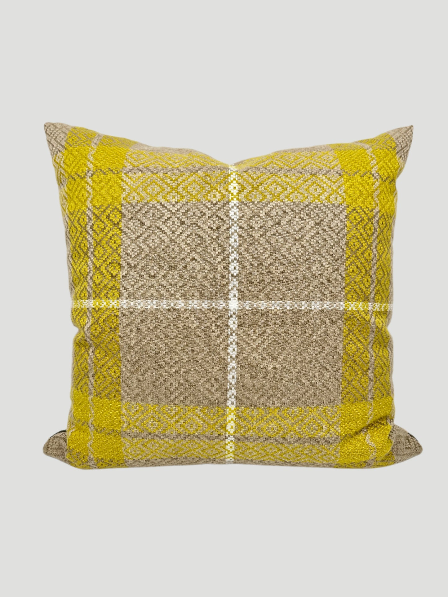 Yellow & Black Floral Linen Pillow Pair