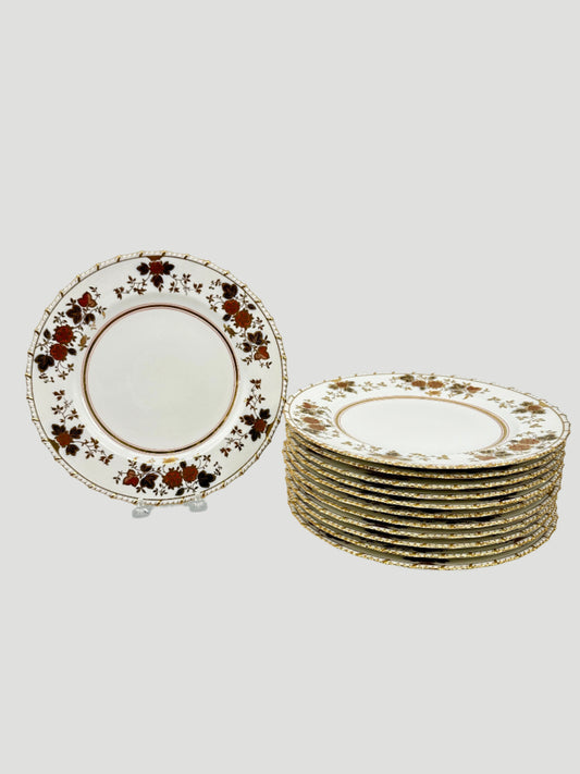 Vintage Royal Crown Derby for Tiffany & Co. Dinner Plates - Set of 12