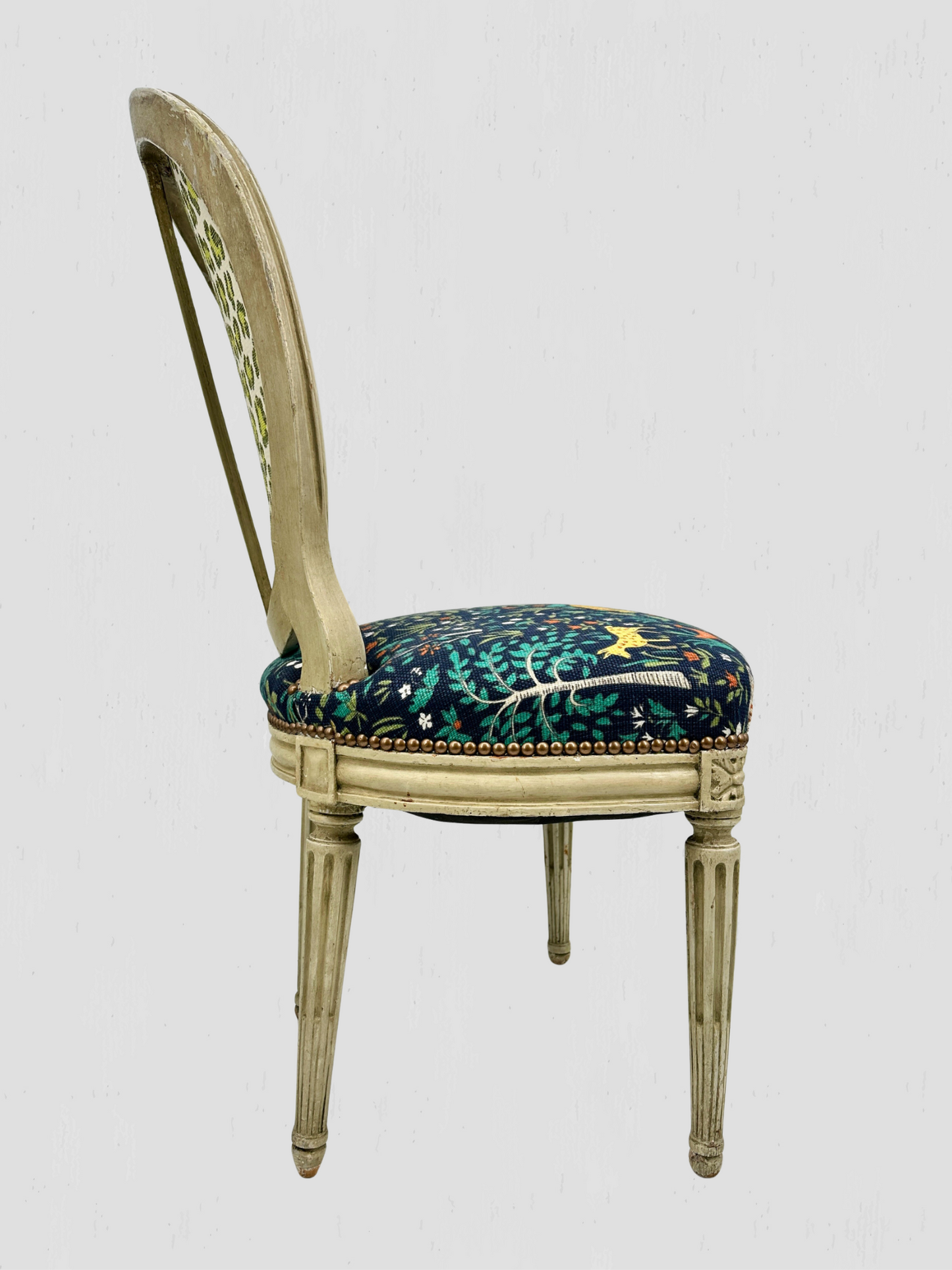 Animalia Kindel Side Chairs Newly Upholstered Vintage Pair