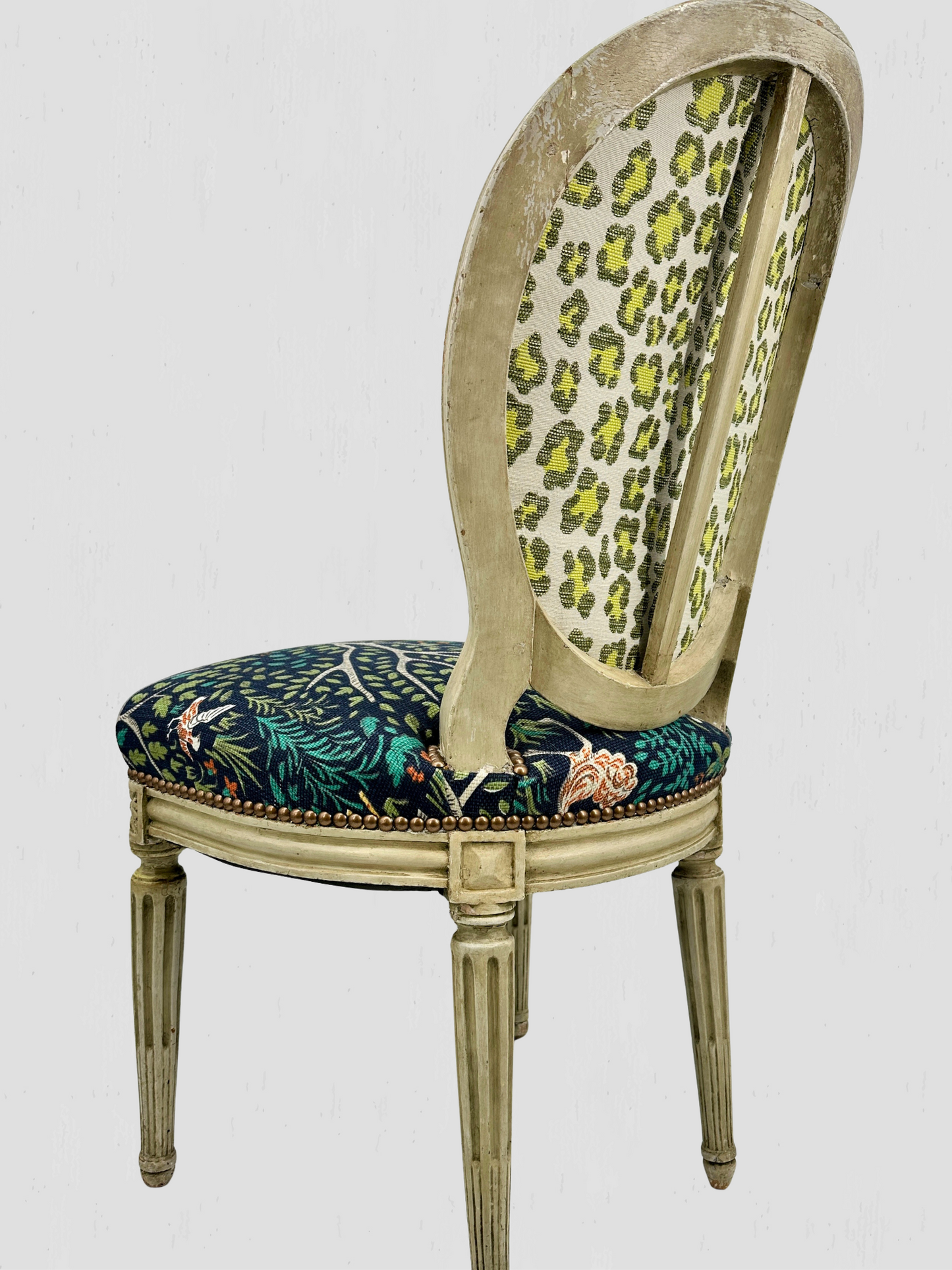 Animalia Kindel Side Chairs Newly Upholstered Vintage Pair