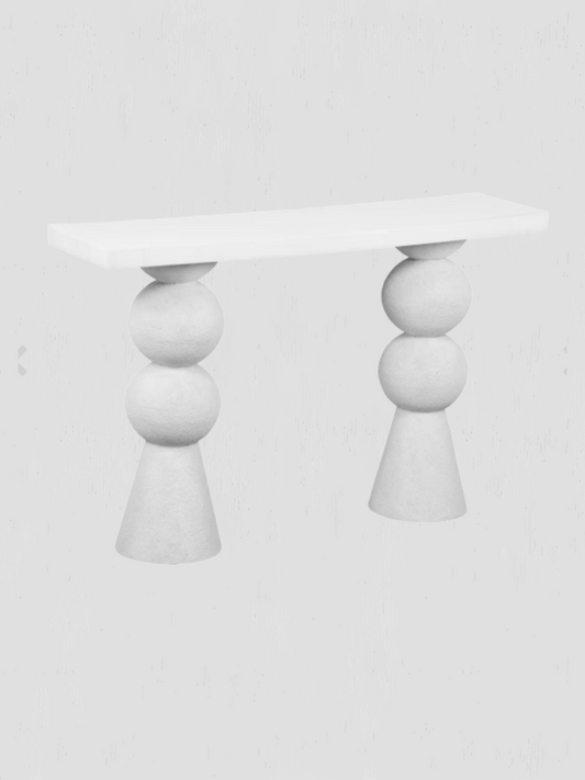 Lupita White Console Table