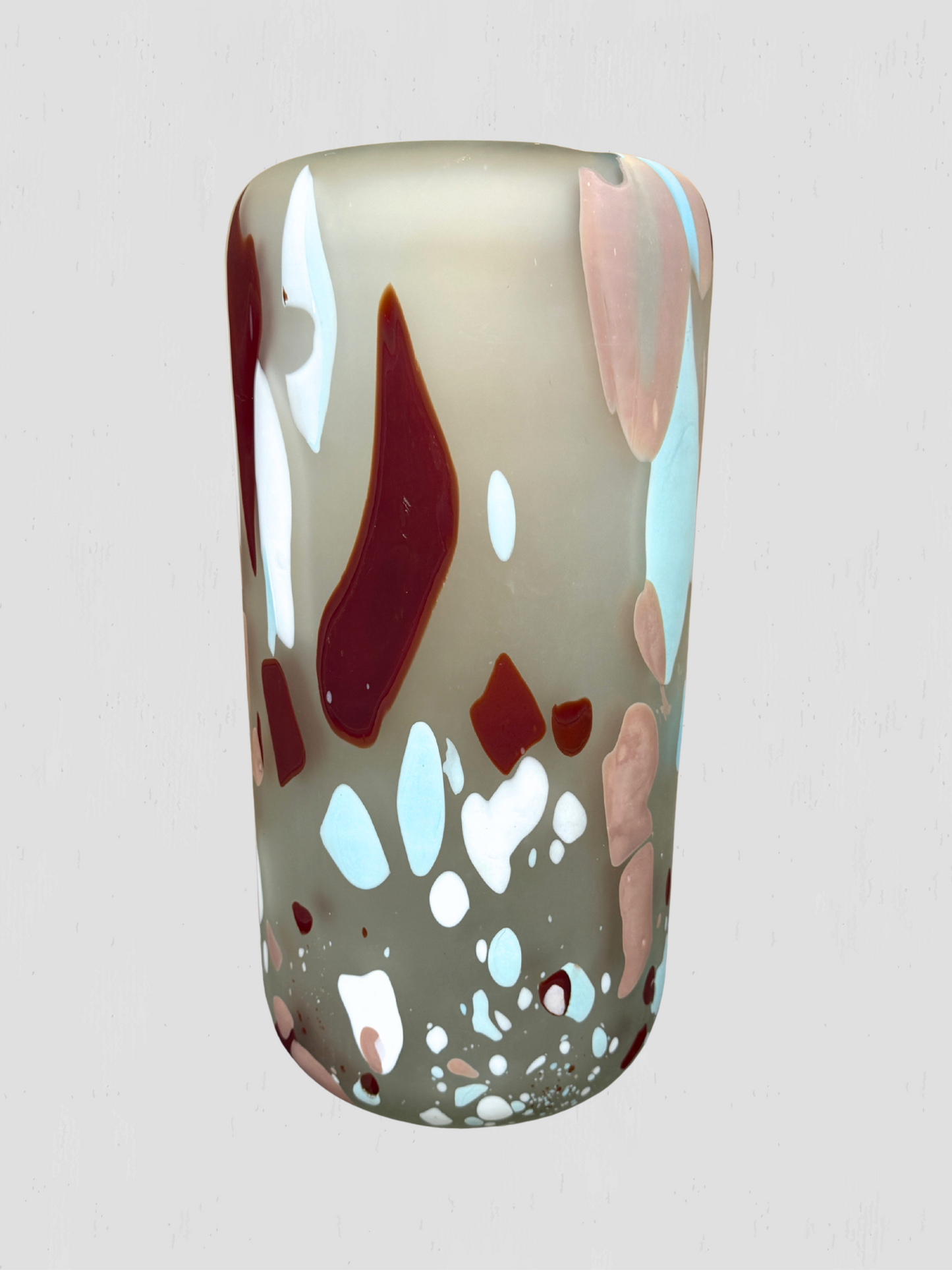 Mardi Gras Glass Vase Large