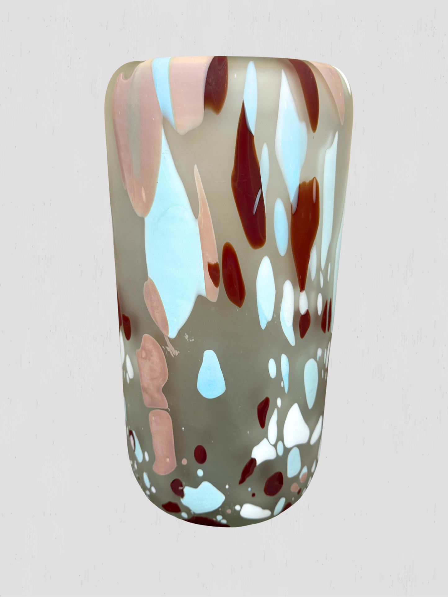 Mardi Gras Glass Vase Large