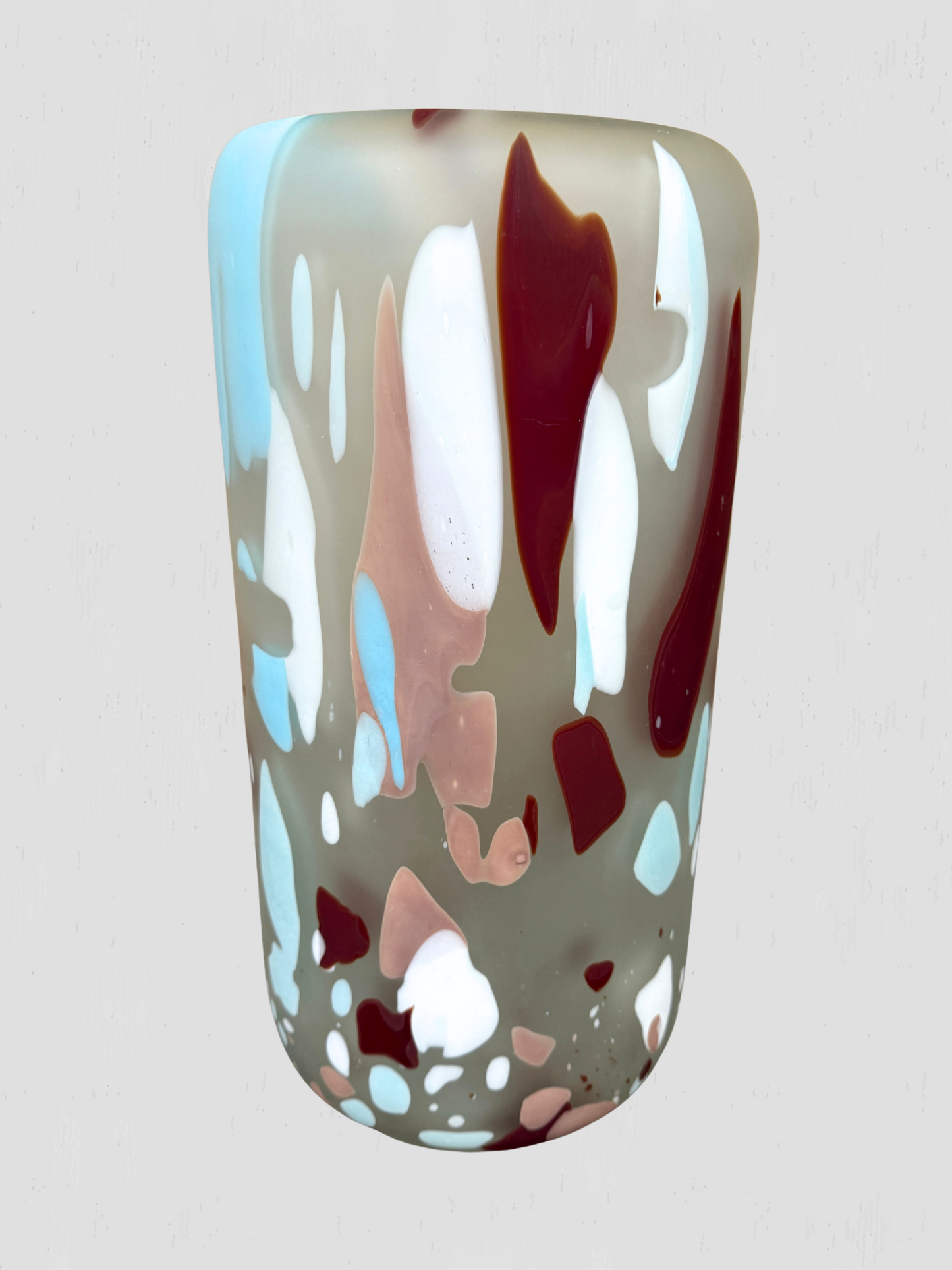 Mardi Gras Glass Vase Large
