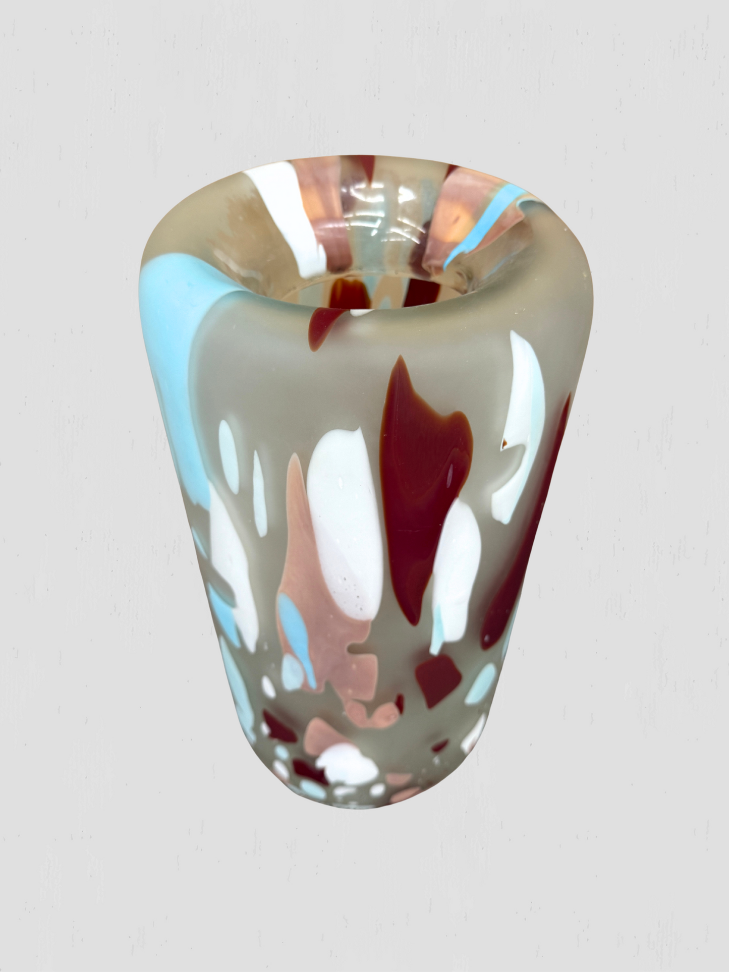 Mardi Gras Glass Vase Large