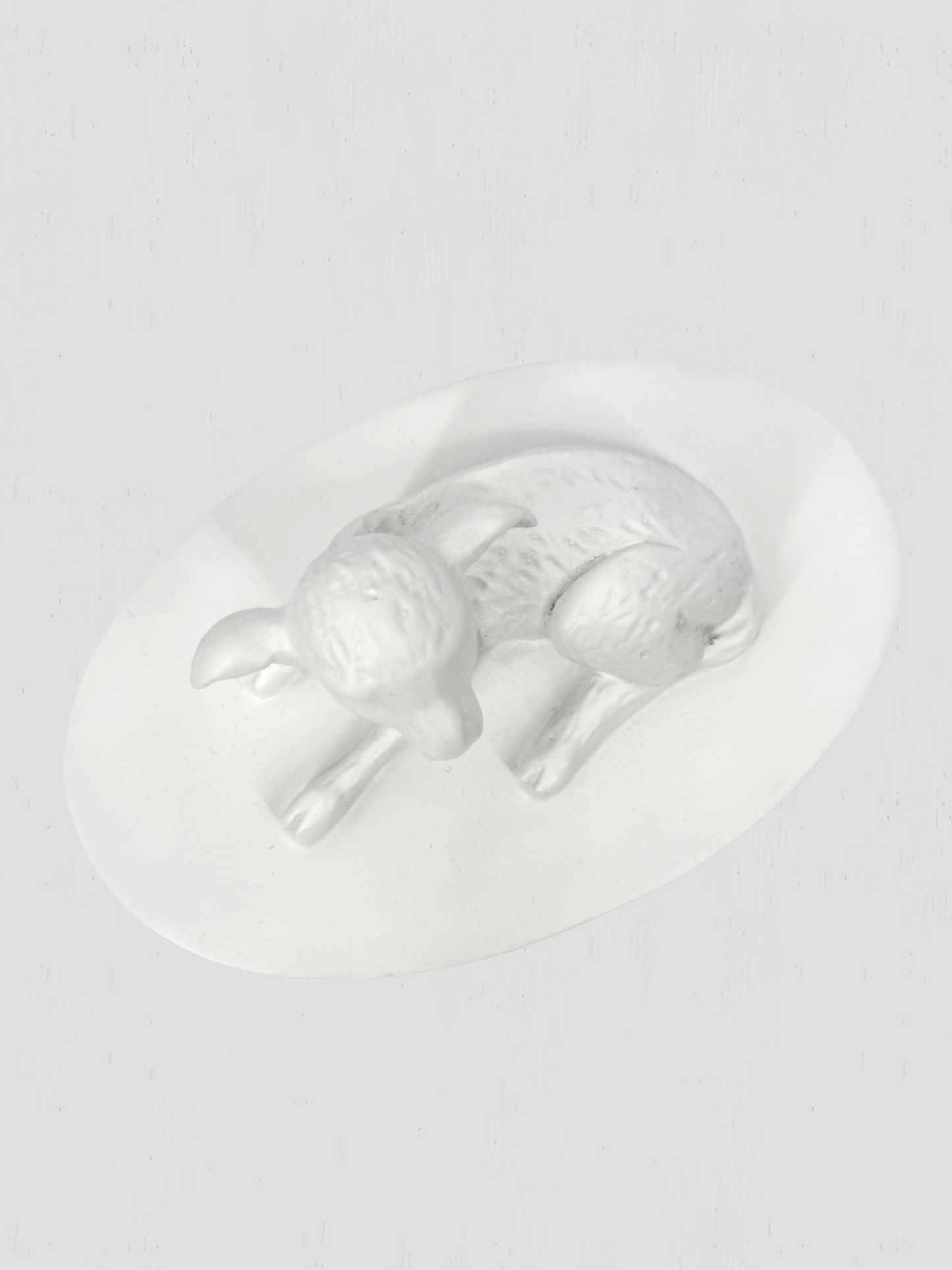 Oly Studio White Cast Resin Lamb Lidded Fable Box Animalia
