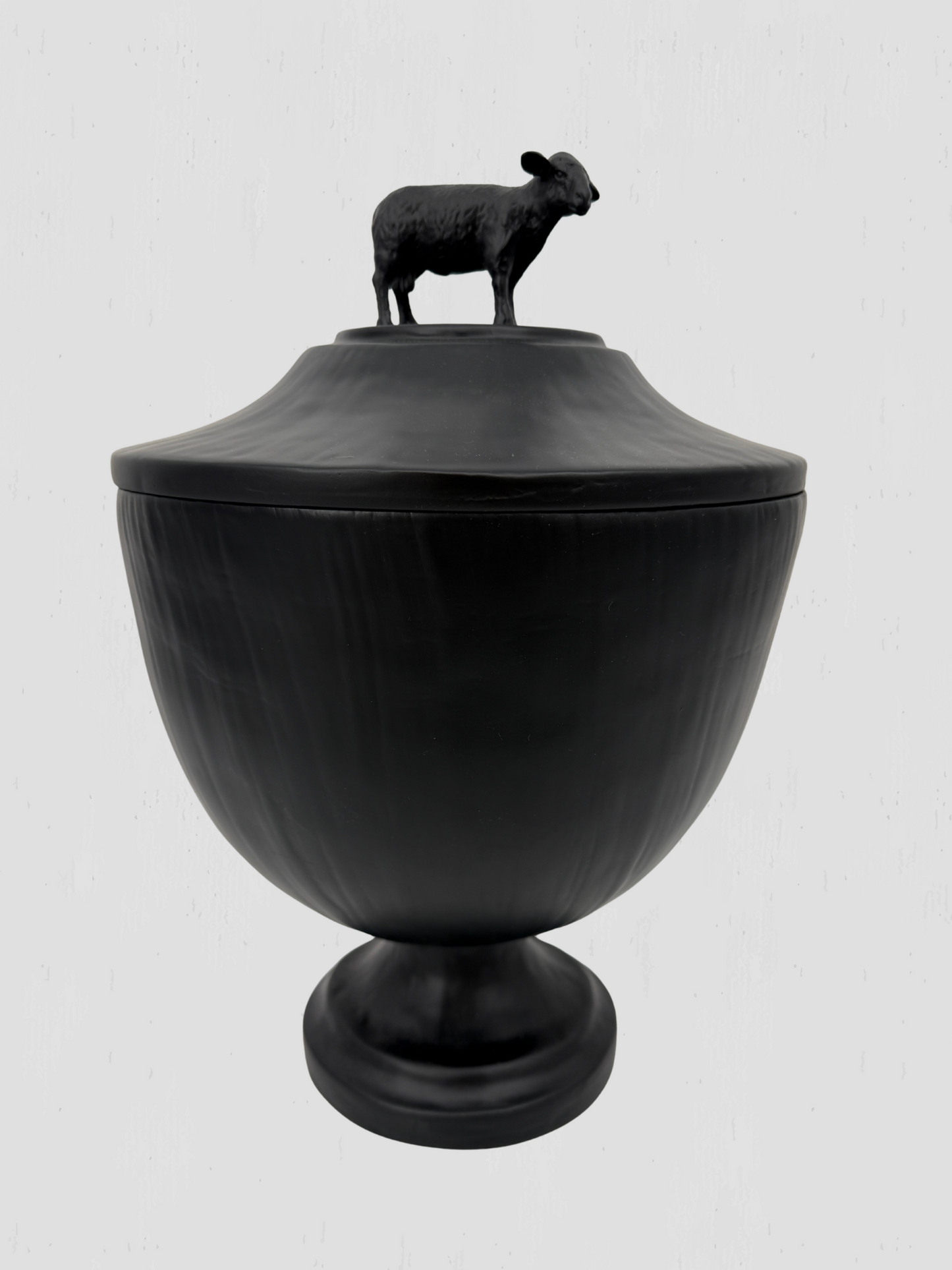 Oly Studio Black Cast Resin Sheep Lidded Fable Box Animalia