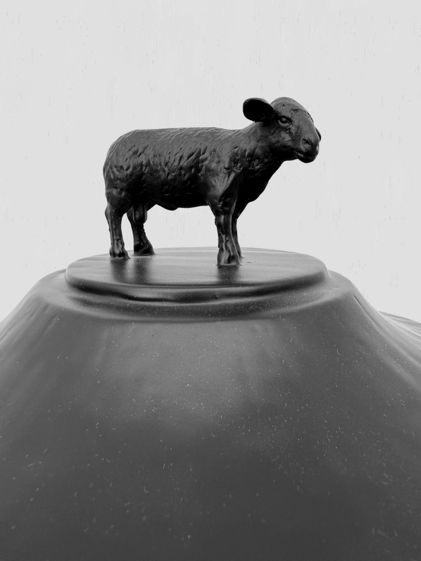Oly Studio Black Cast Resin Sheep Lidded Fable Box Animalia