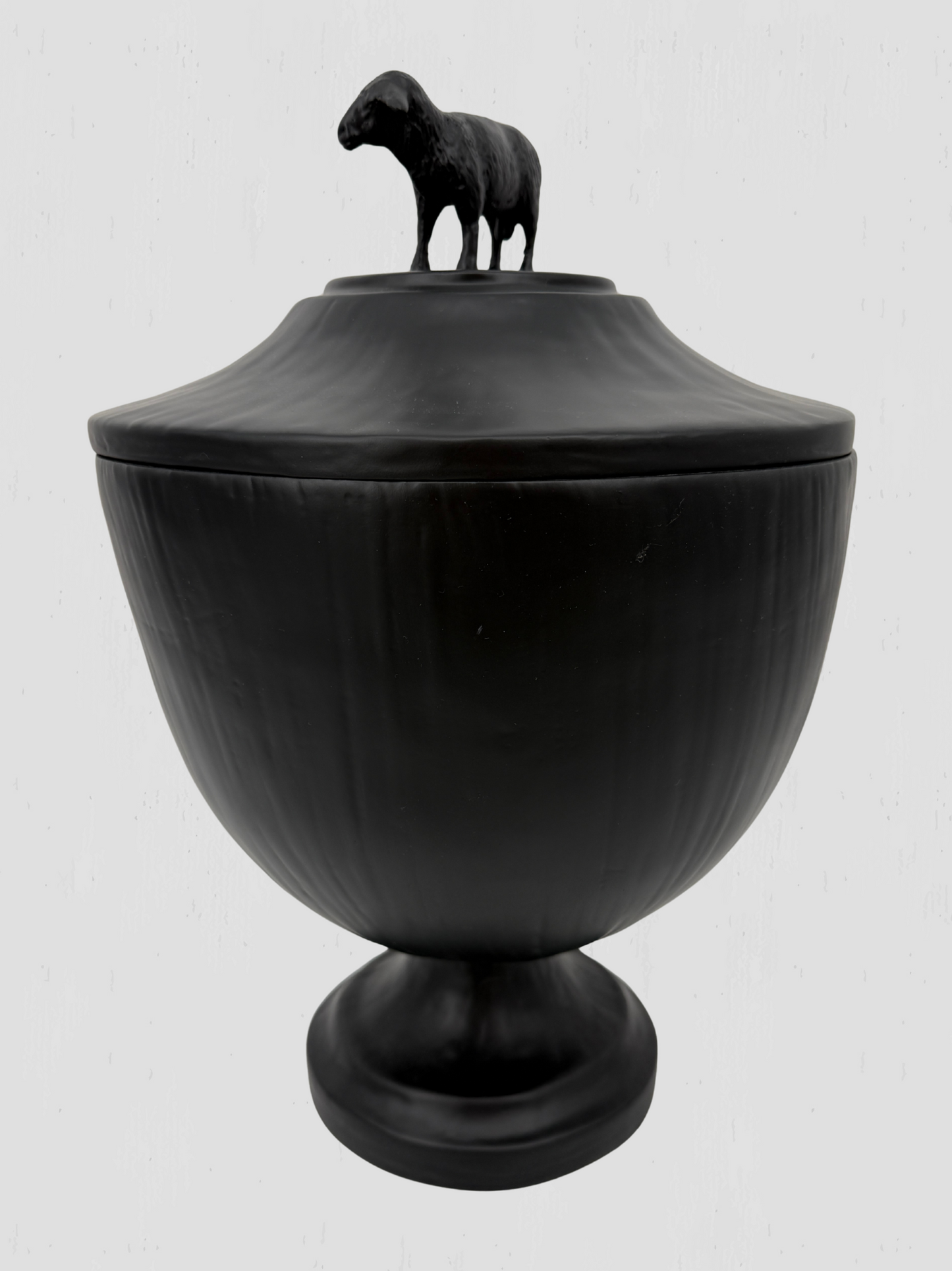 Oly Studio Black Cast Resin Sheep Lidded Fable Box Animalia
