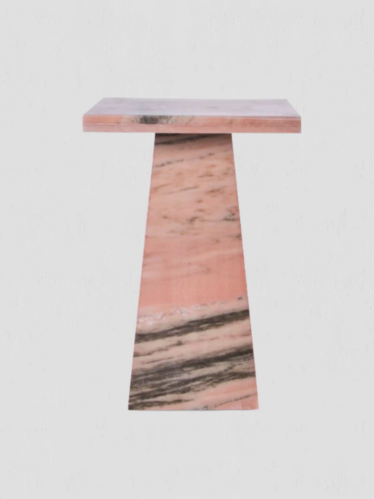 Memphis Pink Marble Side Table