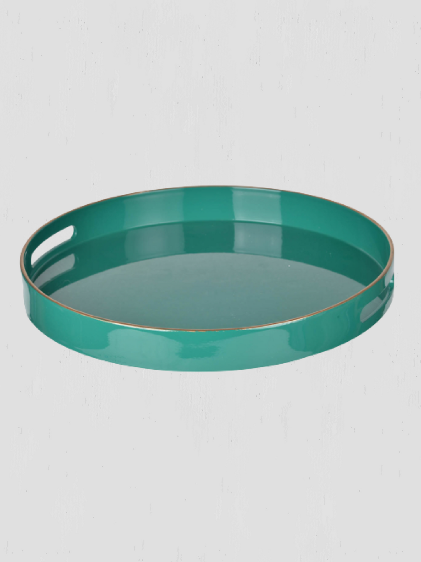Mimosa Turquoise Round Decorative Tray