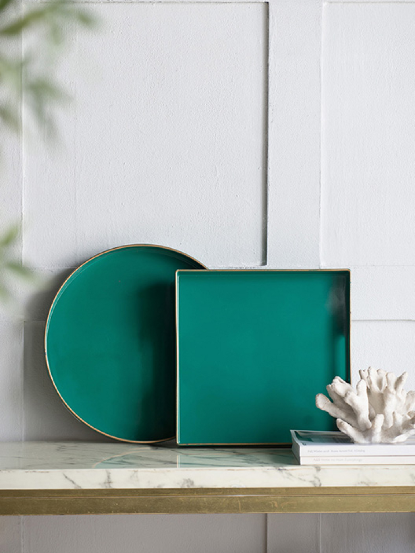 Mimosa Turquoise Round Decorative Tray