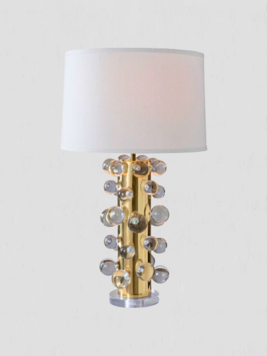 St. Lucia Gold & Lucite Table Lamp