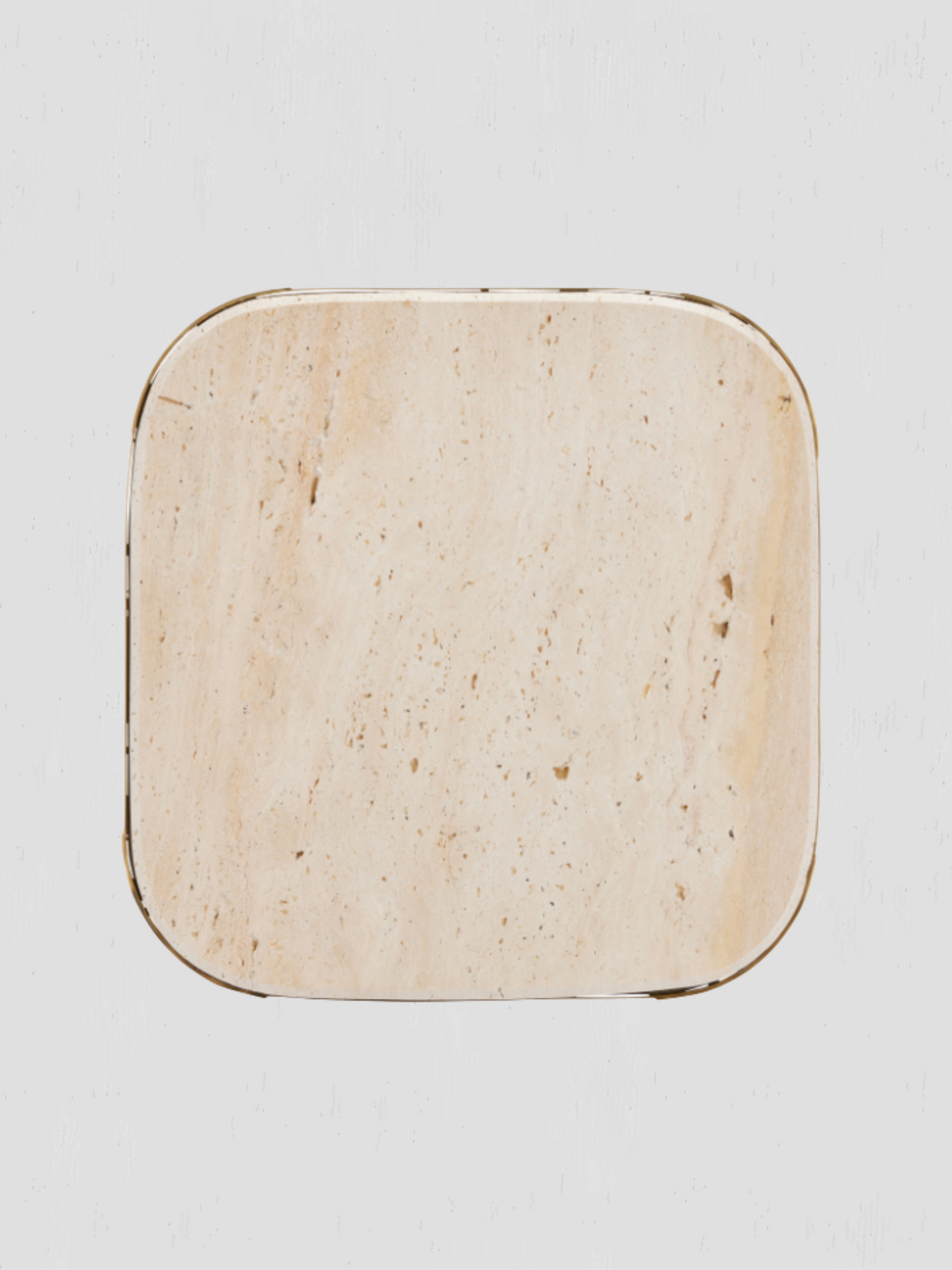 Sev Travertine Brass Table